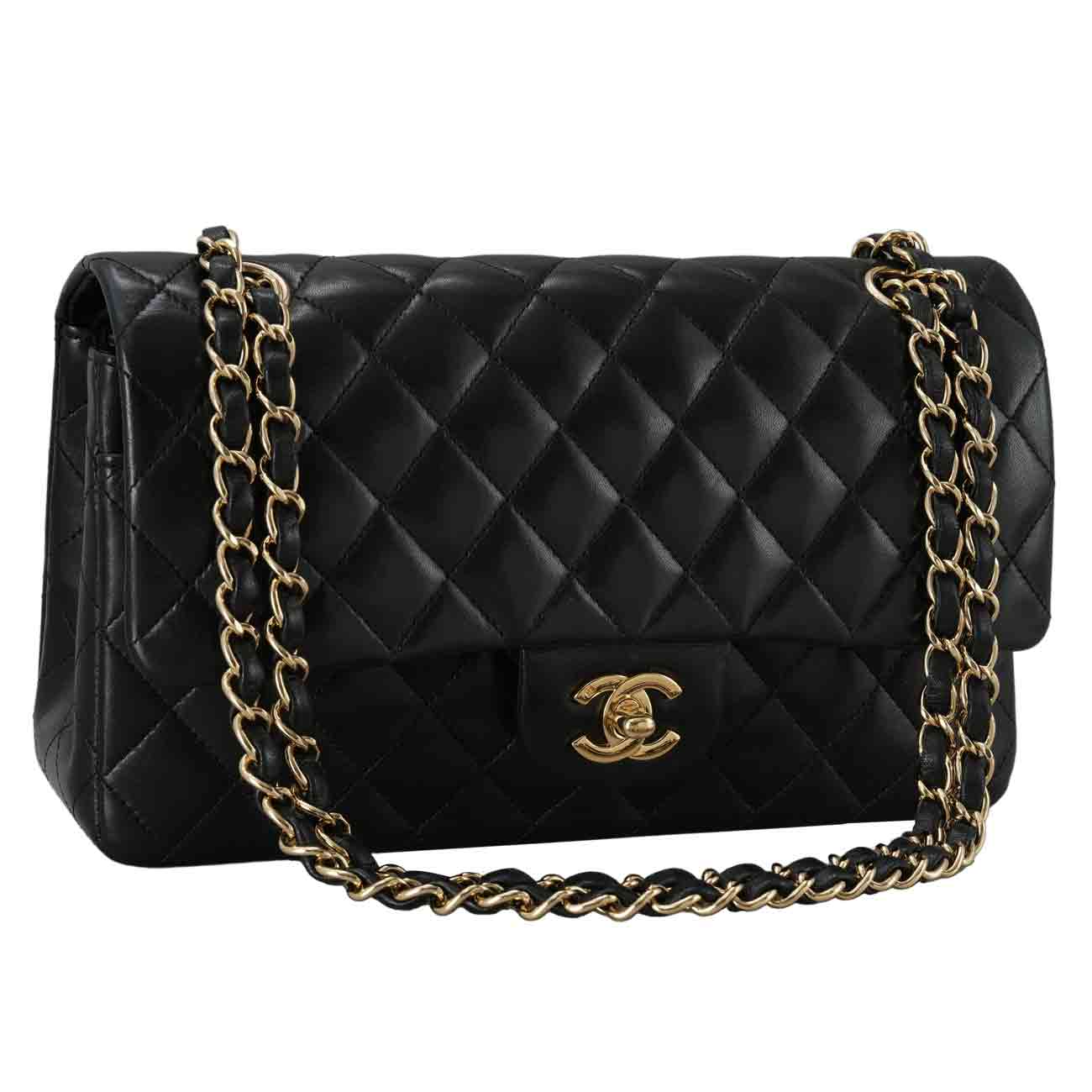 CHANEL(USED)샤넬 램스킨 클래식 미듐 플랩백