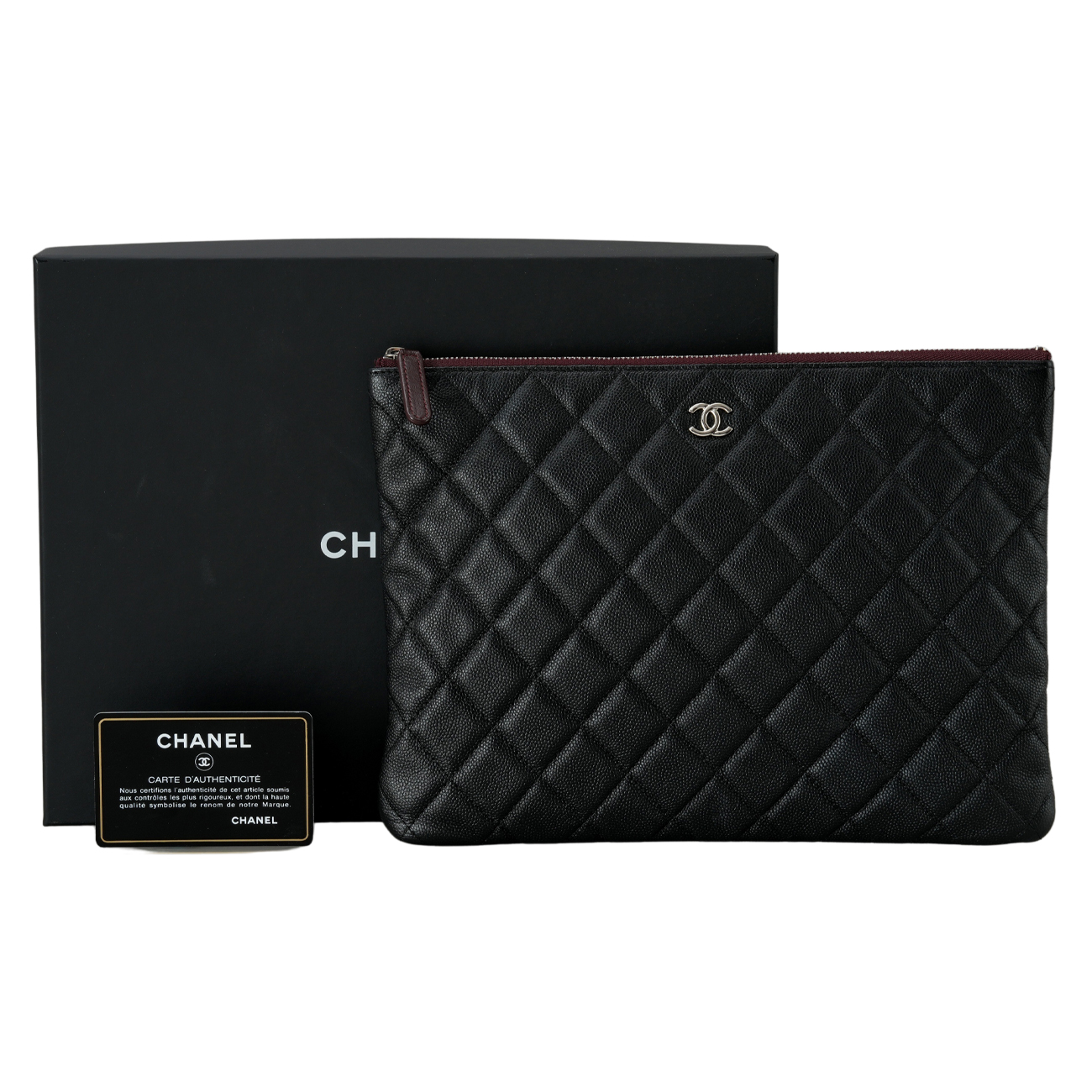 CHANEL(USED)샤넬 캐비어 클래식 클러치 뉴미듐