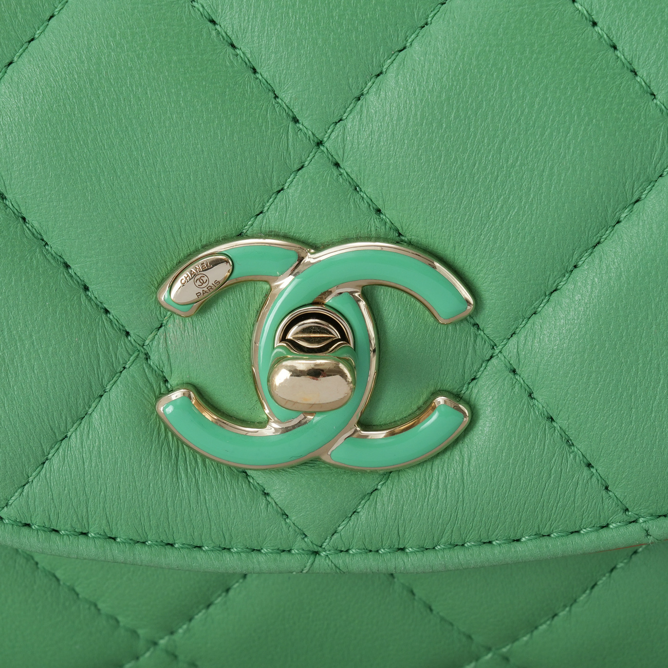 CHANEL(USED)샤넬 시즌 패브릭 체인 플랩백