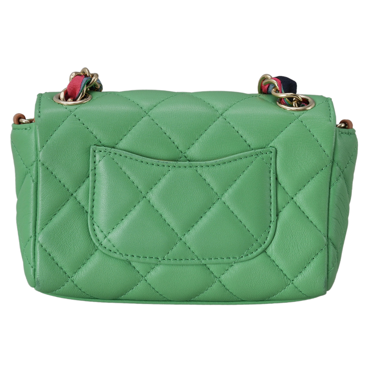 CHANEL(USED)샤넬 시즌 패브릭 체인 플랩백