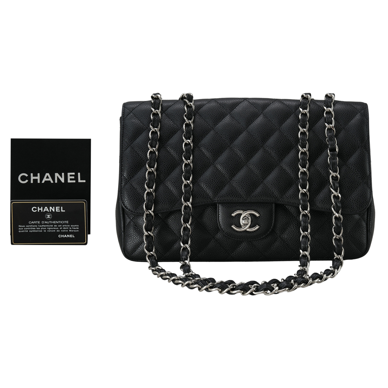 CHANEL(USED)샤넬 캐비어 클래식 라지 원플랩백