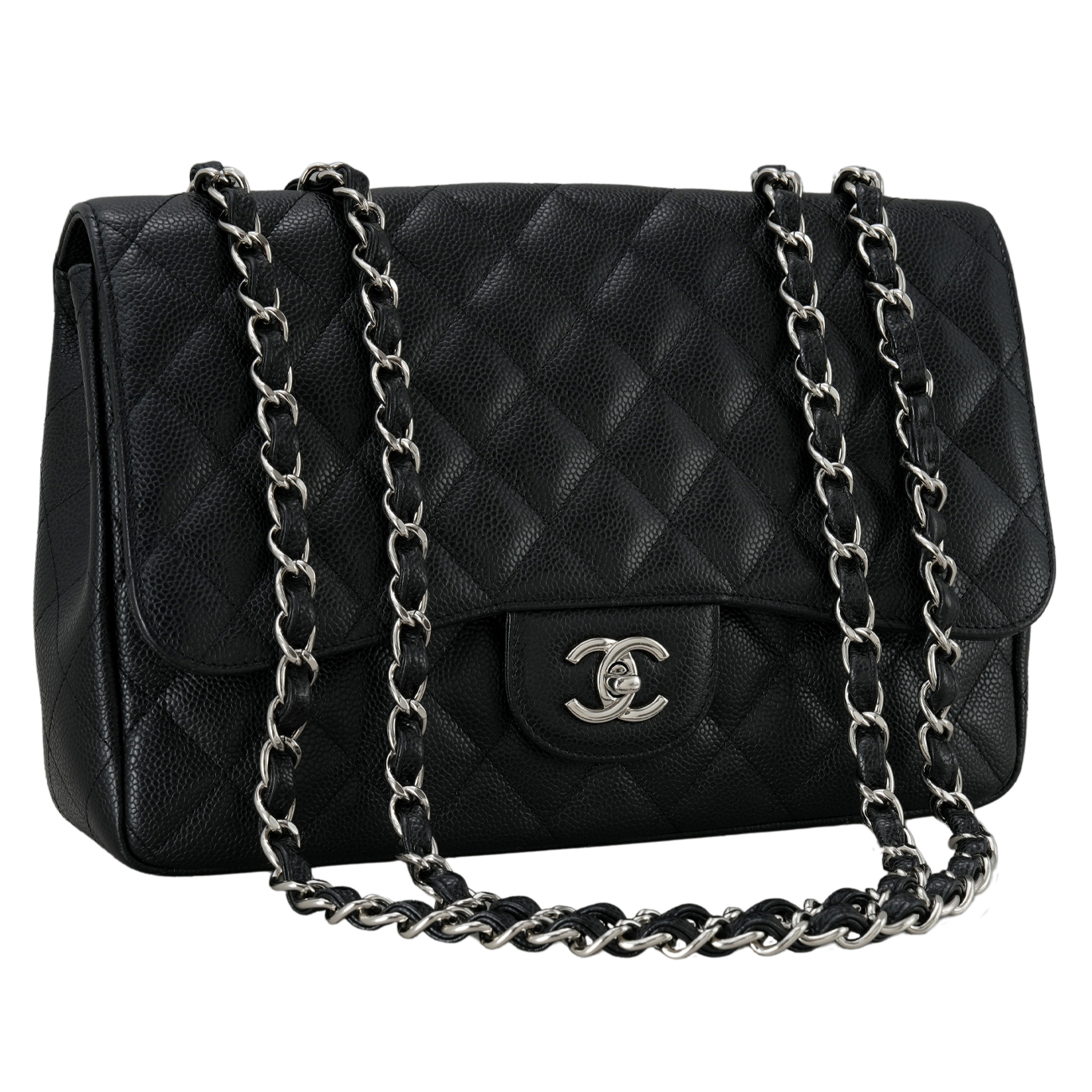 CHANEL(USED)샤넬 캐비어 클래식 라지 원플랩백