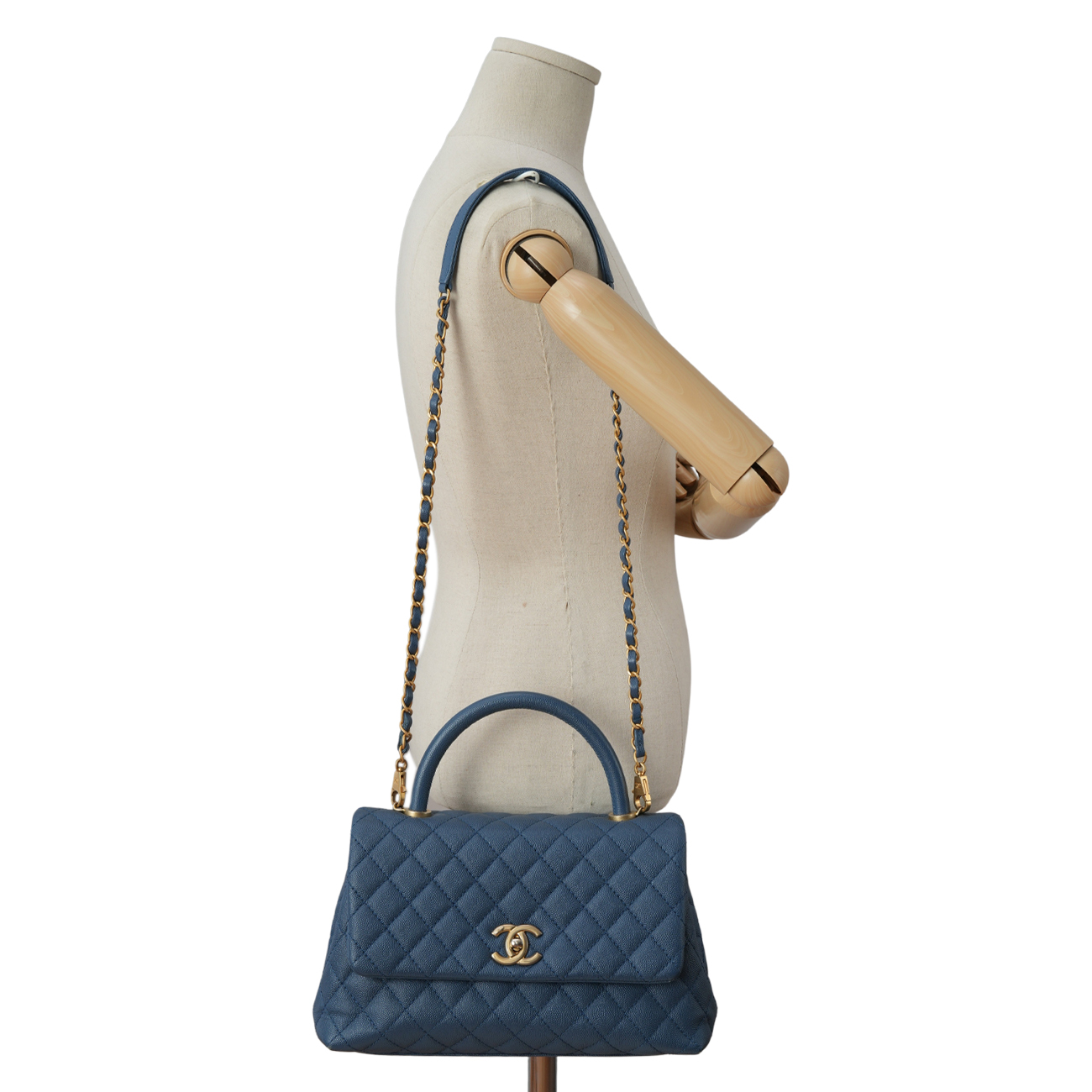 CHANEL(USED)샤넬 캐비어 코코핸들 미듐