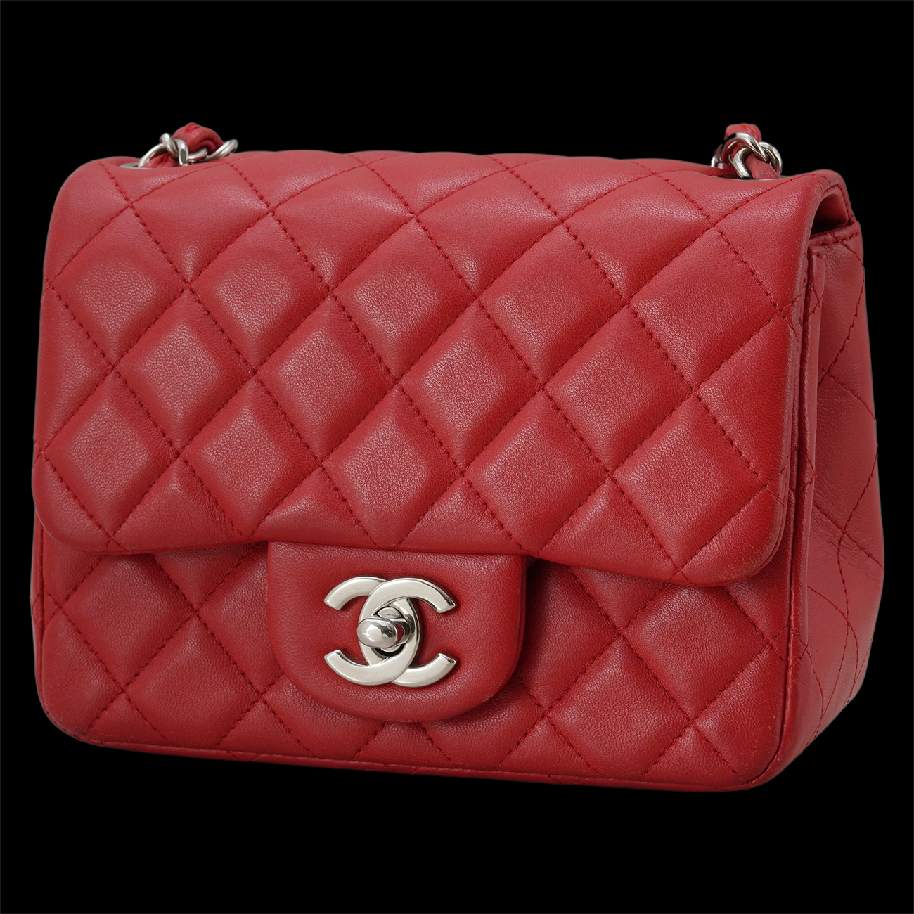 CHANEL(USED)샤넬 램스킨 쁘띠삭