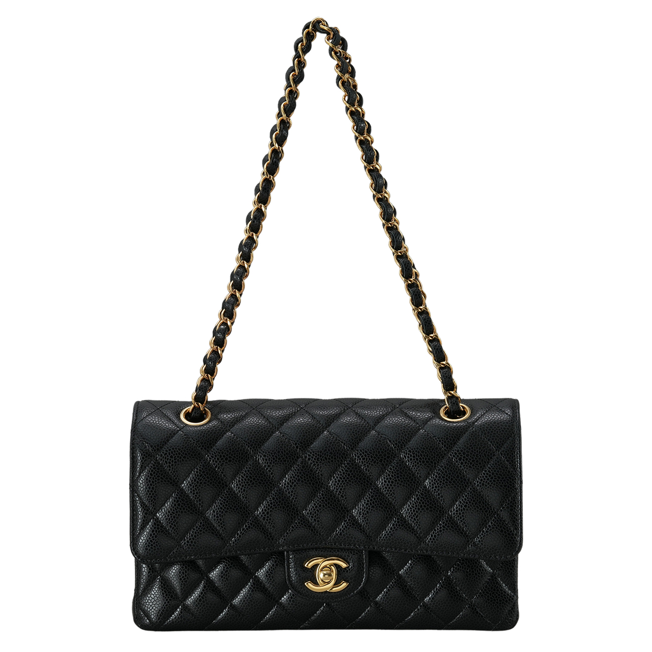 CHANEL(USED)샤넬 A01112 캐비어 클래식 미듐 플랩백