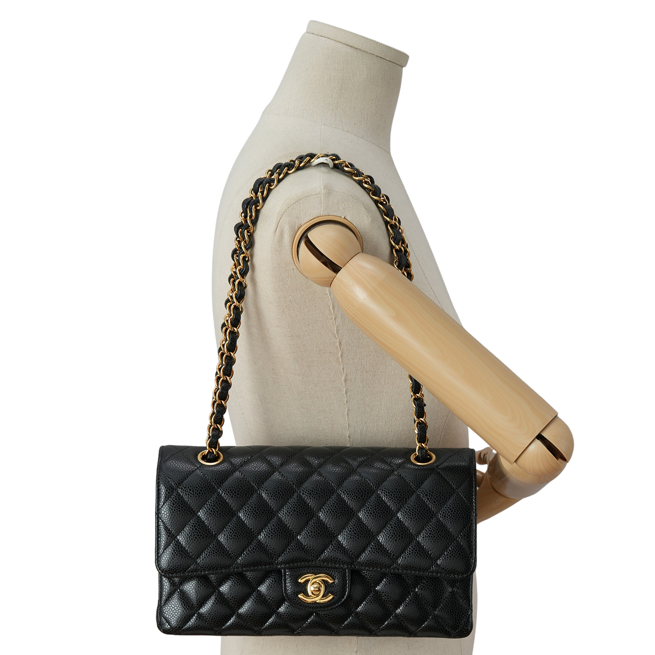 CHANEL(USED)샤넬 A01112 캐비어 클래식 미듐 플랩백