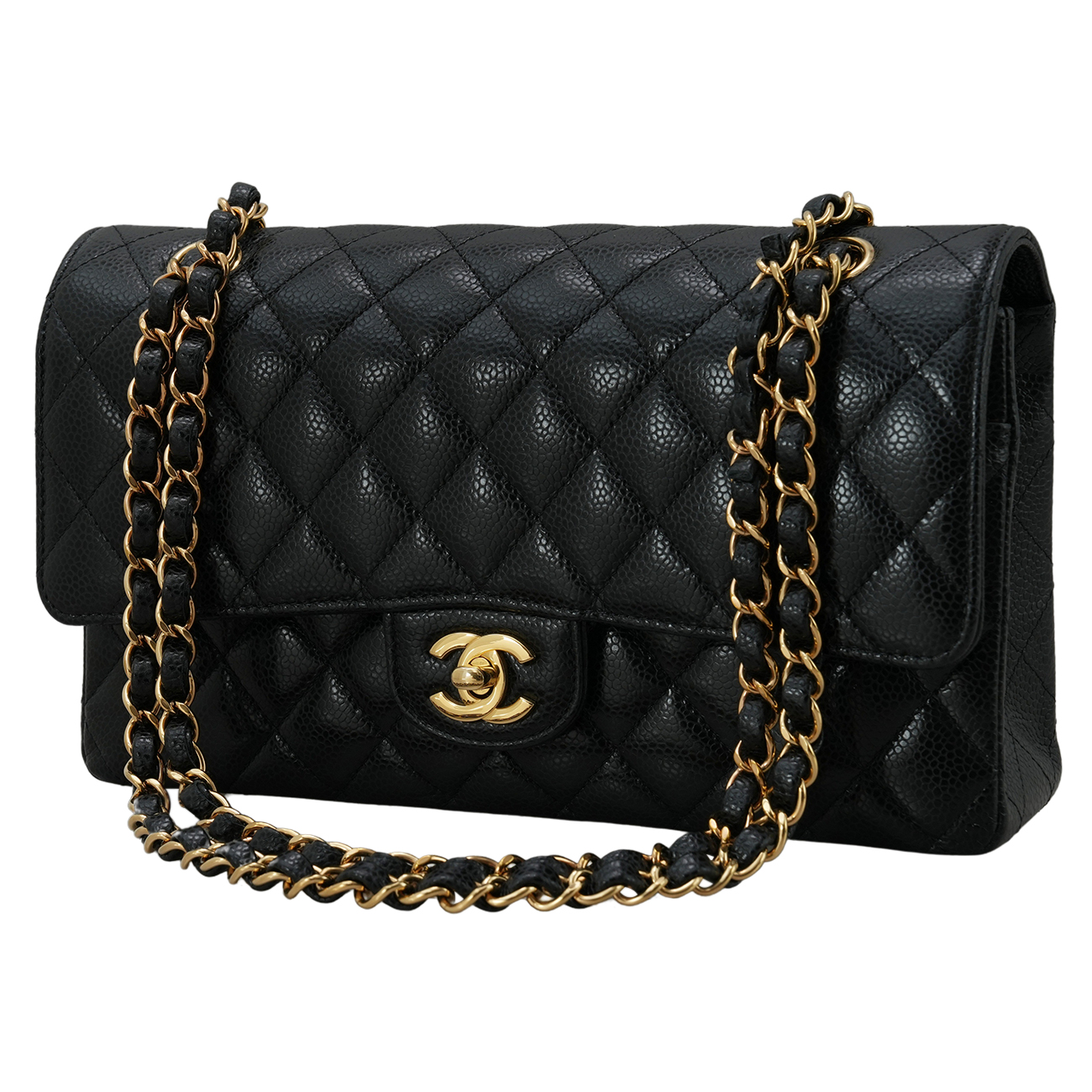 CHANEL(USED)샤넬 A01112 캐비어 클래식 미듐 플랩백