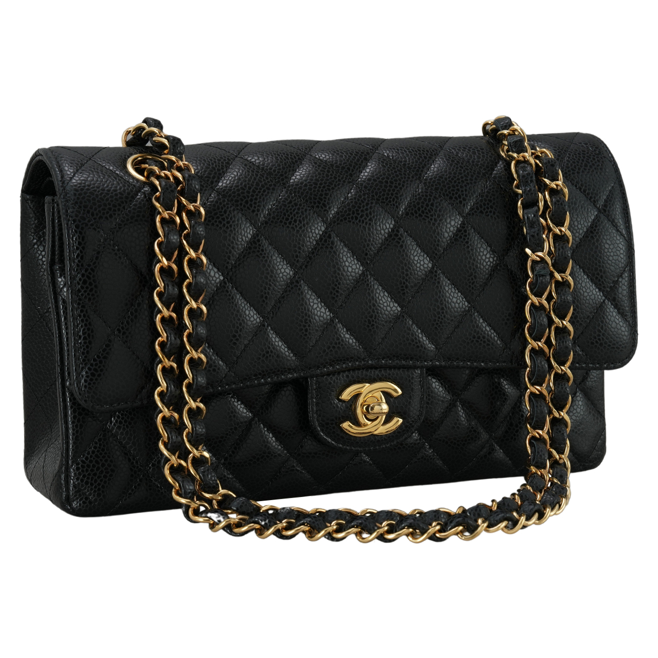 CHANEL(USED)샤넬 A01112 캐비어 클래식 미듐 플랩백
