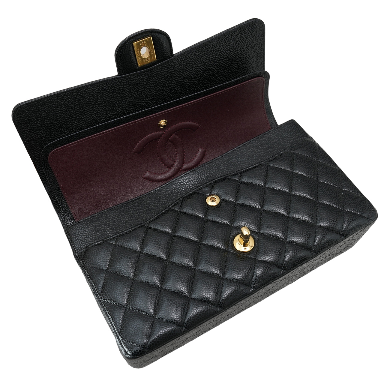 CHANEL(USED)샤넬 A01112 캐비어 클래식 미듐 플랩백