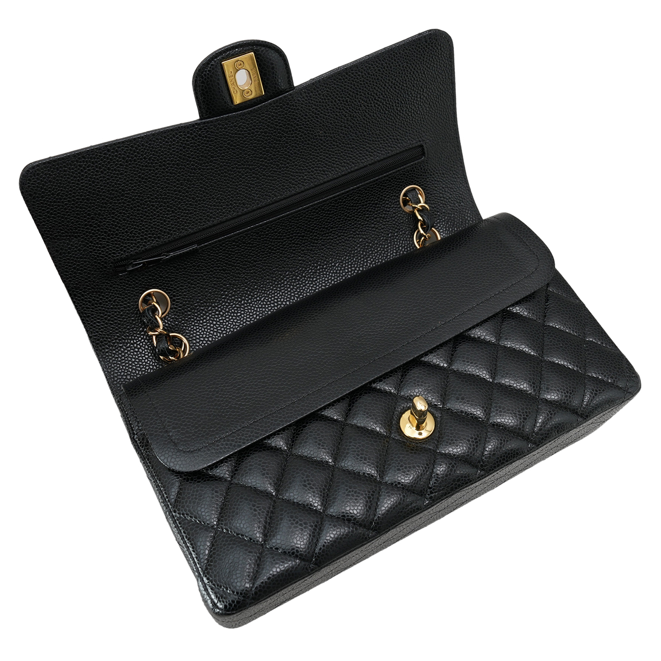 CHANEL(USED)샤넬 A01112 캐비어 클래식 미듐 플랩백