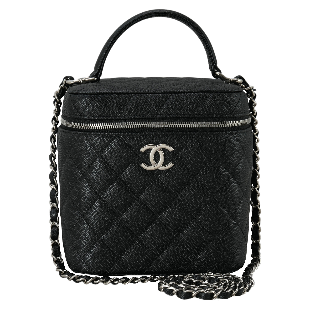 CHANEL(USED)샤넬 AS2362 캐비어 탑핸들 베니티