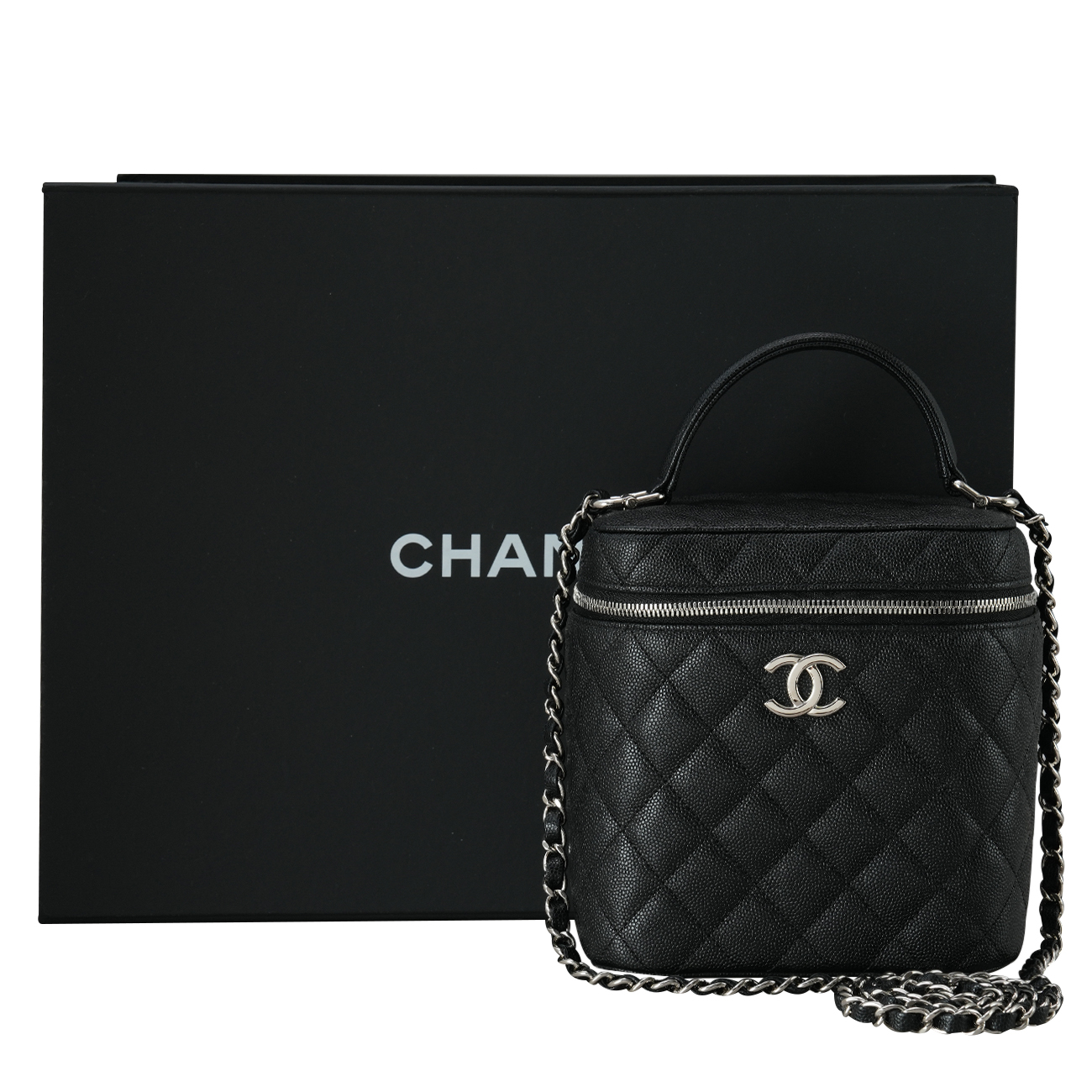 CHANEL(USED)샤넬 AS2362 캐비어 탑핸들 베니티