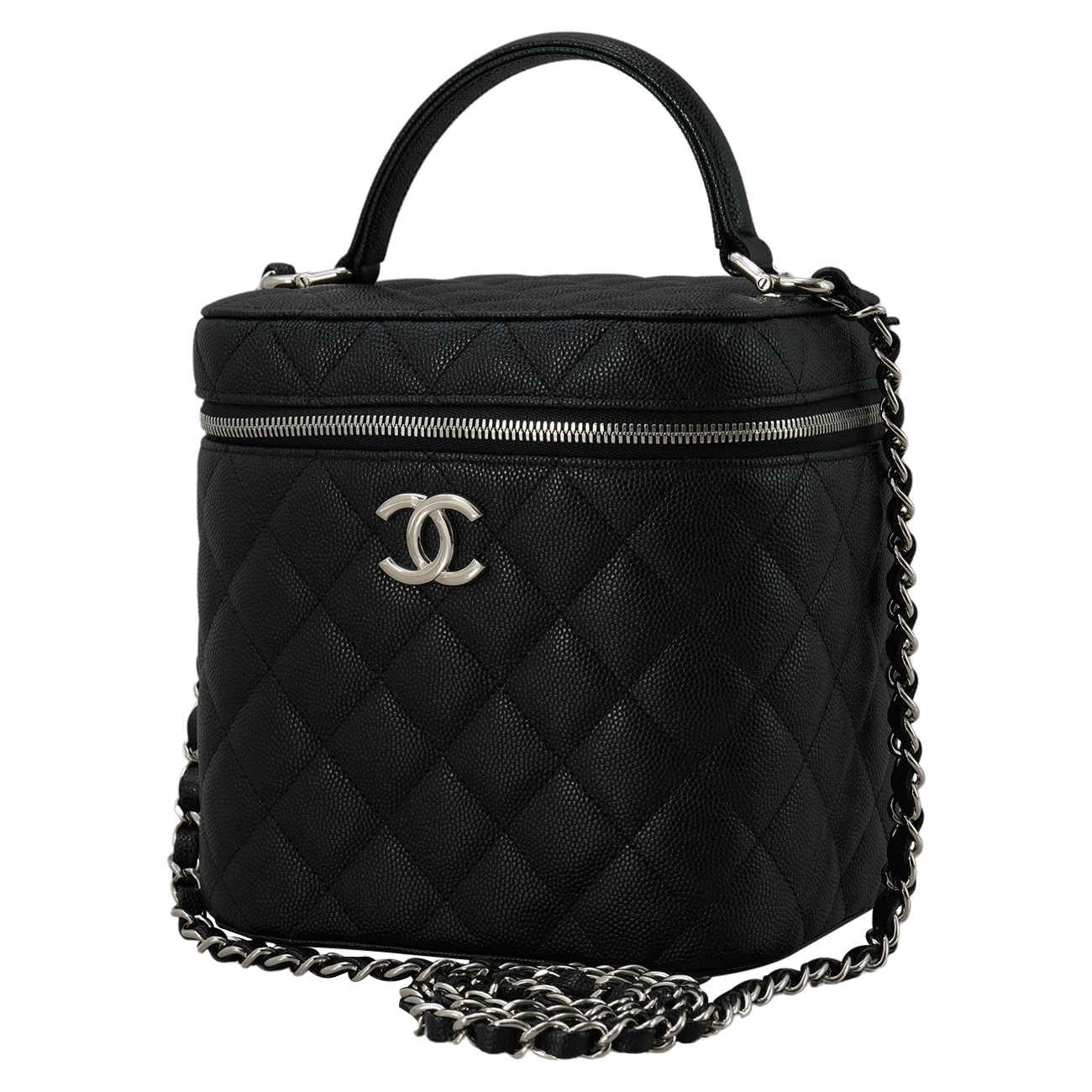 CHANEL(USED)샤넬 AS2362 캐비어 탑핸들 베니티