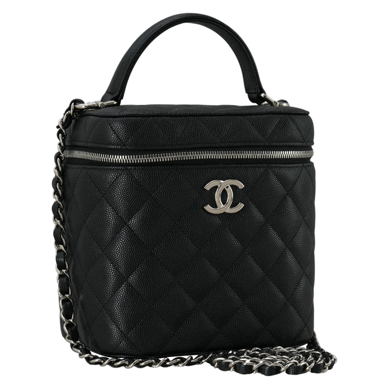 CHANEL(USED)샤넬 AS2362 캐비어 탑핸들 베니티