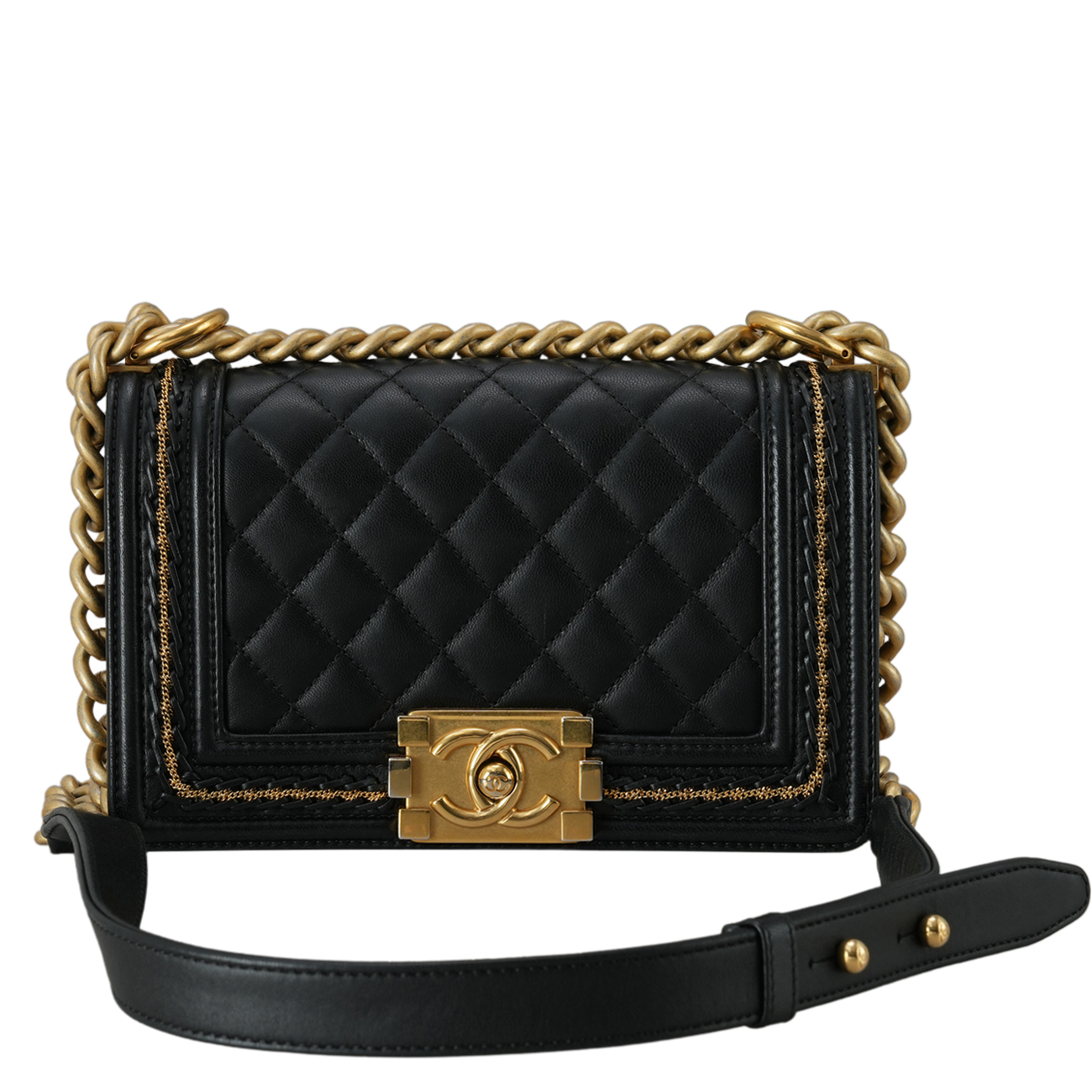 CHANEL(USED)샤넬 시즌 보이샤넬 램스킨 미니