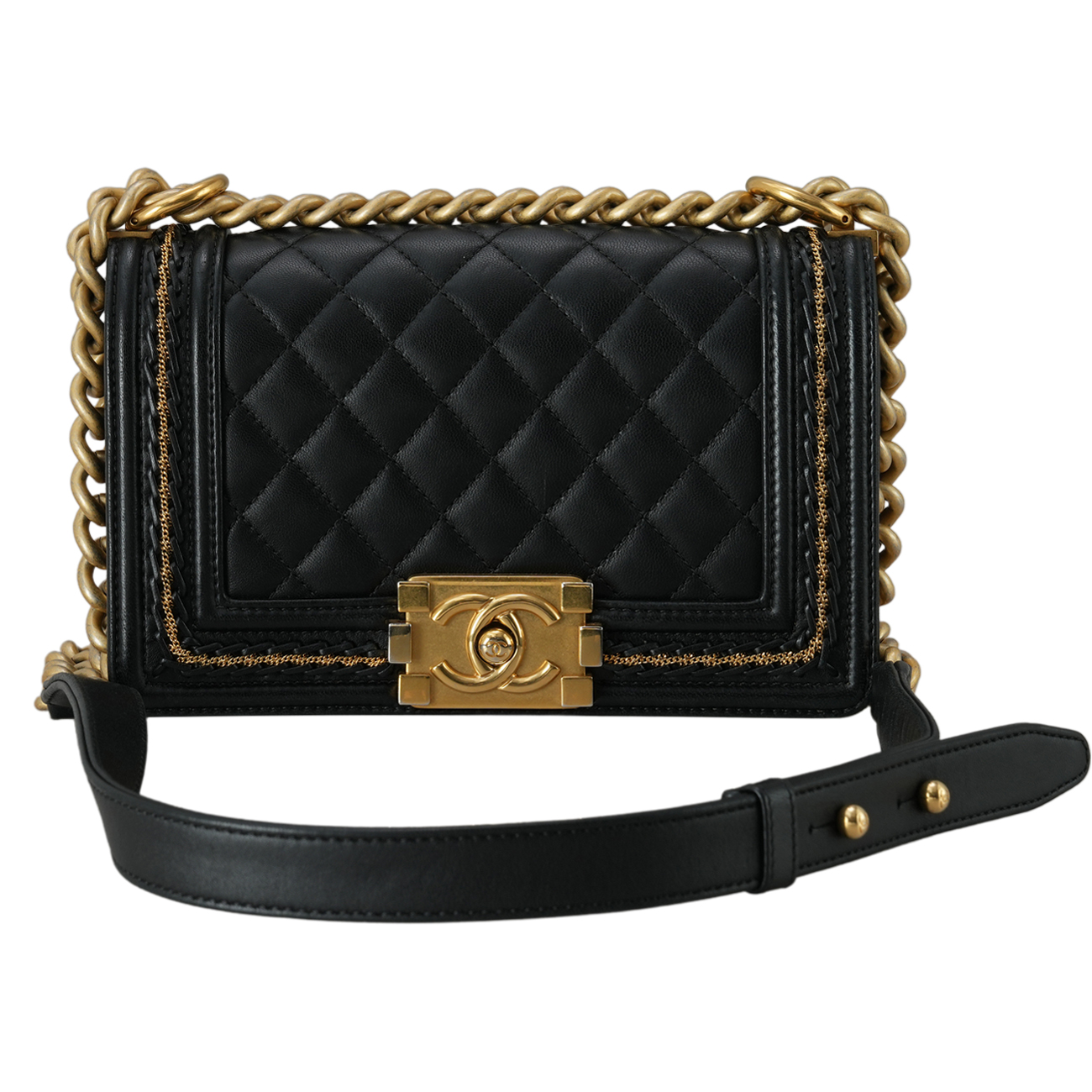 CHANEL(USED)샤넬 시즌 보이샤넬 램스킨 미니