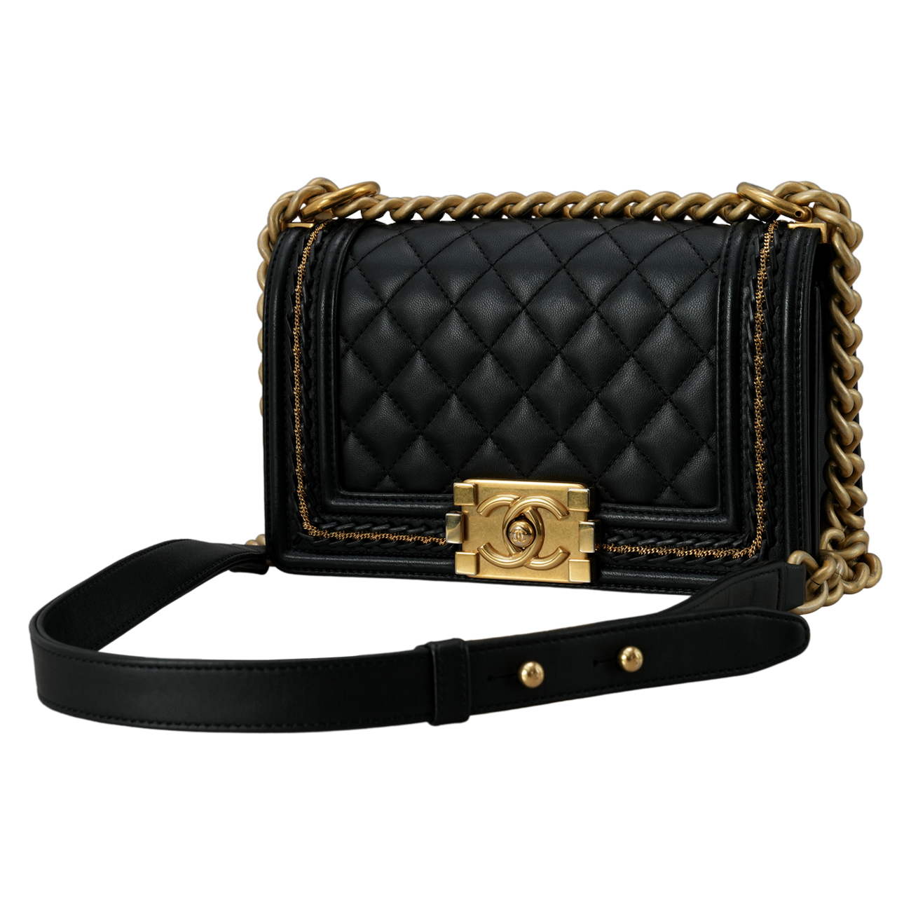 CHANEL(USED)샤넬 시즌 보이샤넬 램스킨 미니