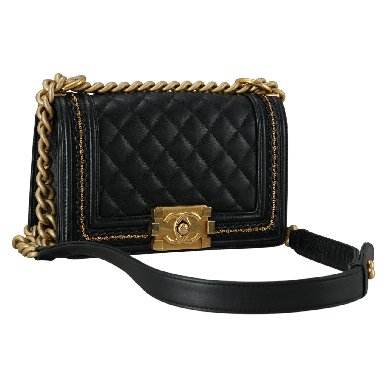 CHANEL(USED)샤넬 시즌 보이샤넬 램스킨 미니