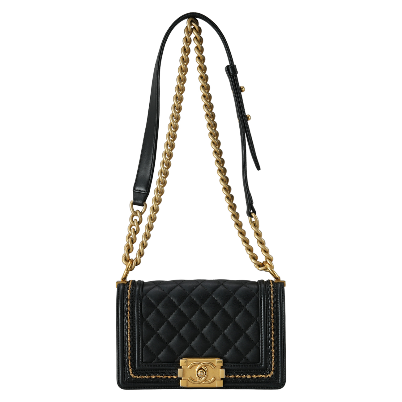 CHANEL(USED)샤넬 시즌 보이샤넬 램스킨 미니