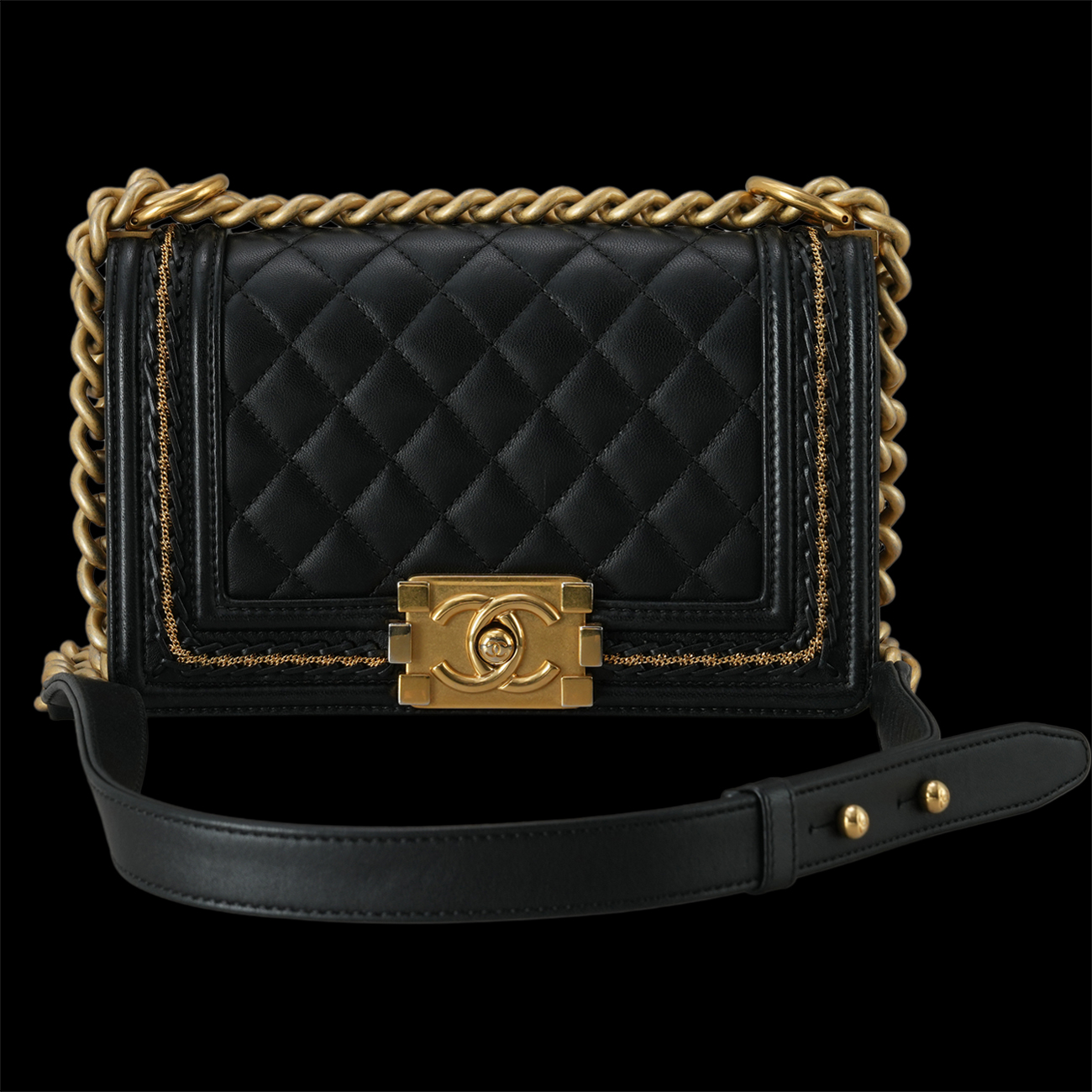 CHANEL(USED)샤넬 시즌 보이샤넬 램스킨 미니