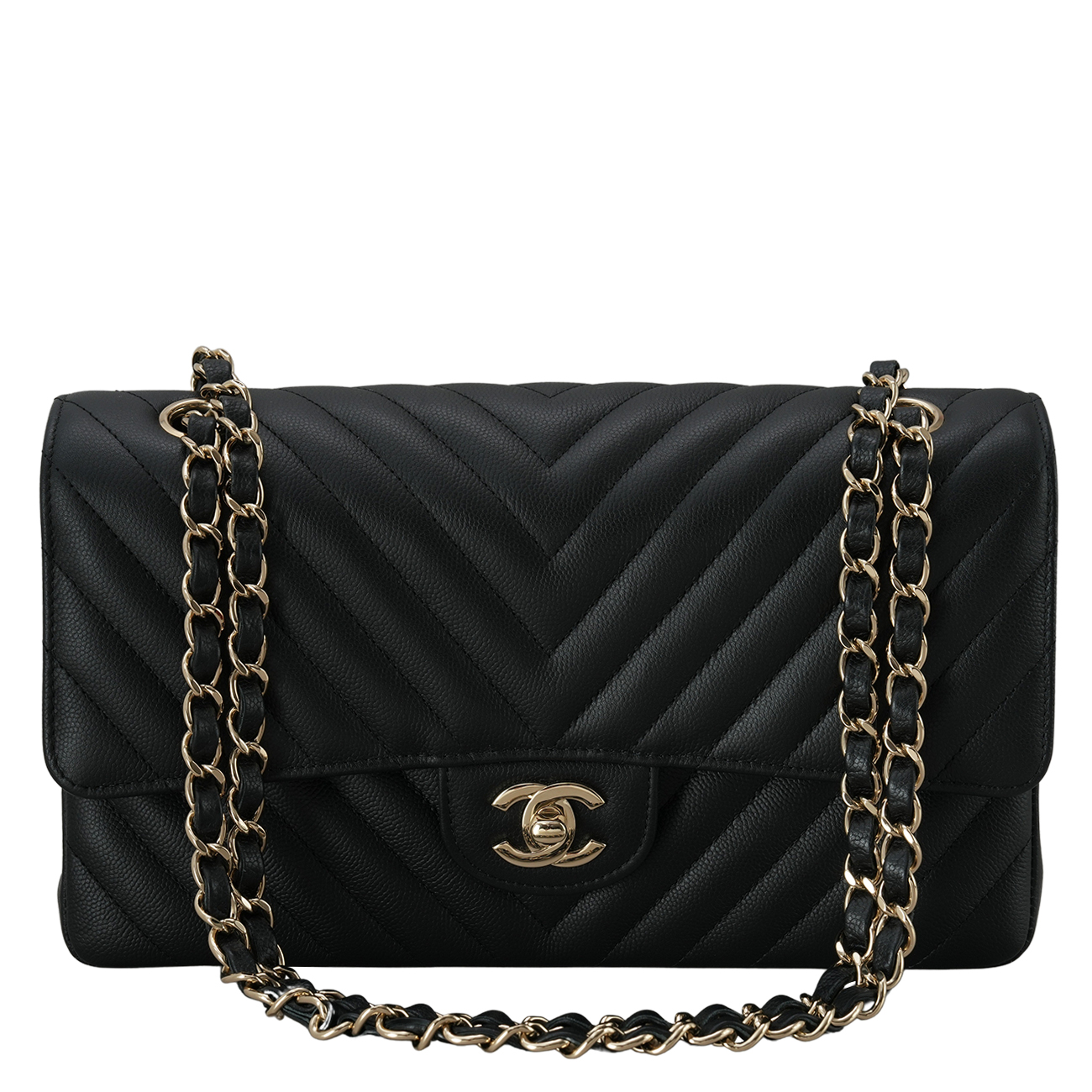 CHANEL(USED)샤넬 A01112 클래식 쉐브론 미듐