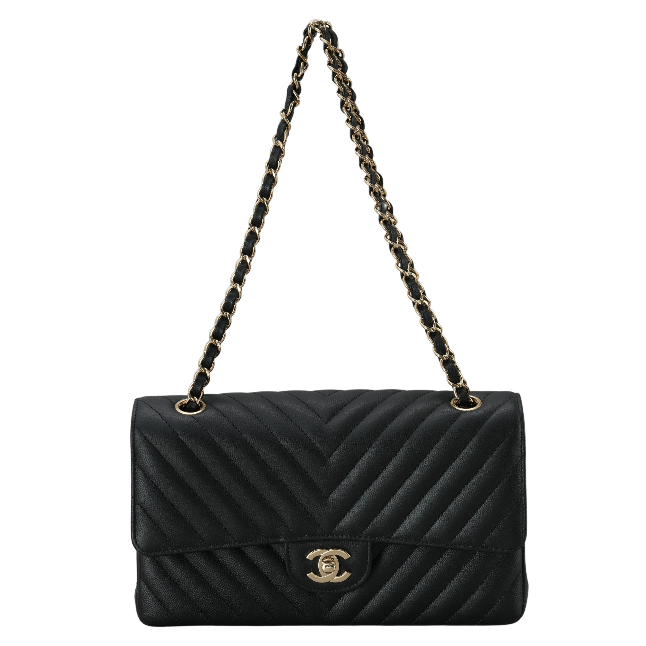 CHANEL(USED)샤넬 A01112 클래식 쉐브론 미듐