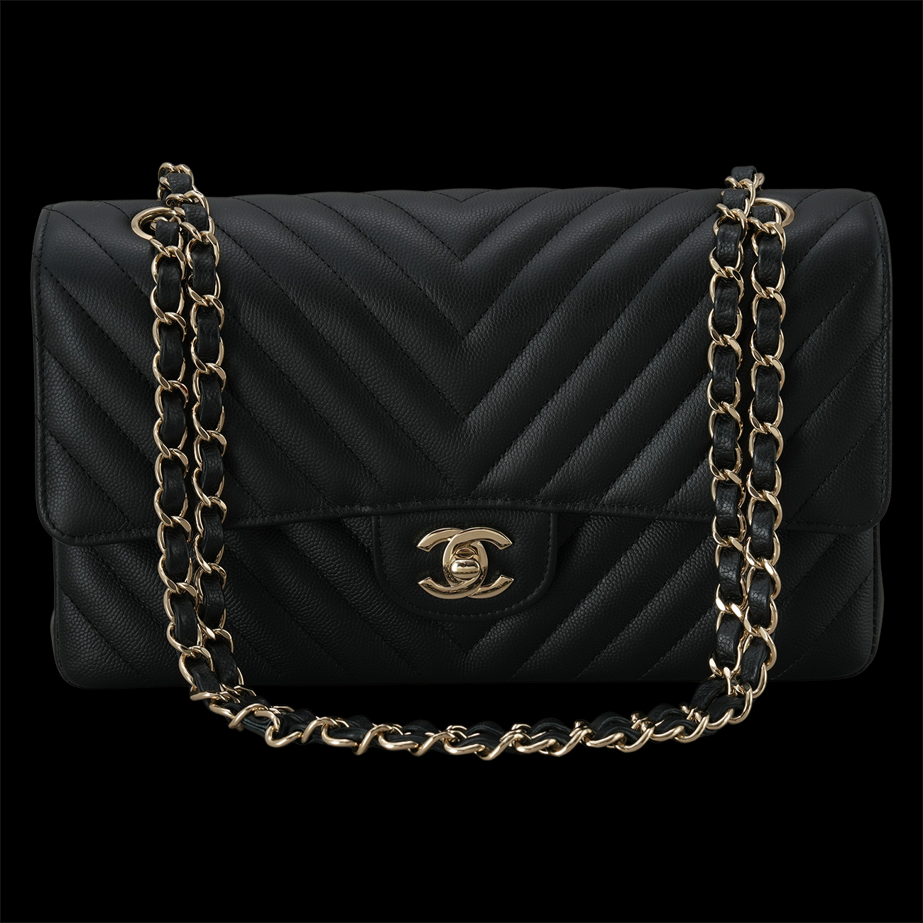 CHANEL(USED)샤넬 A01112 클래식 쉐브론 미듐