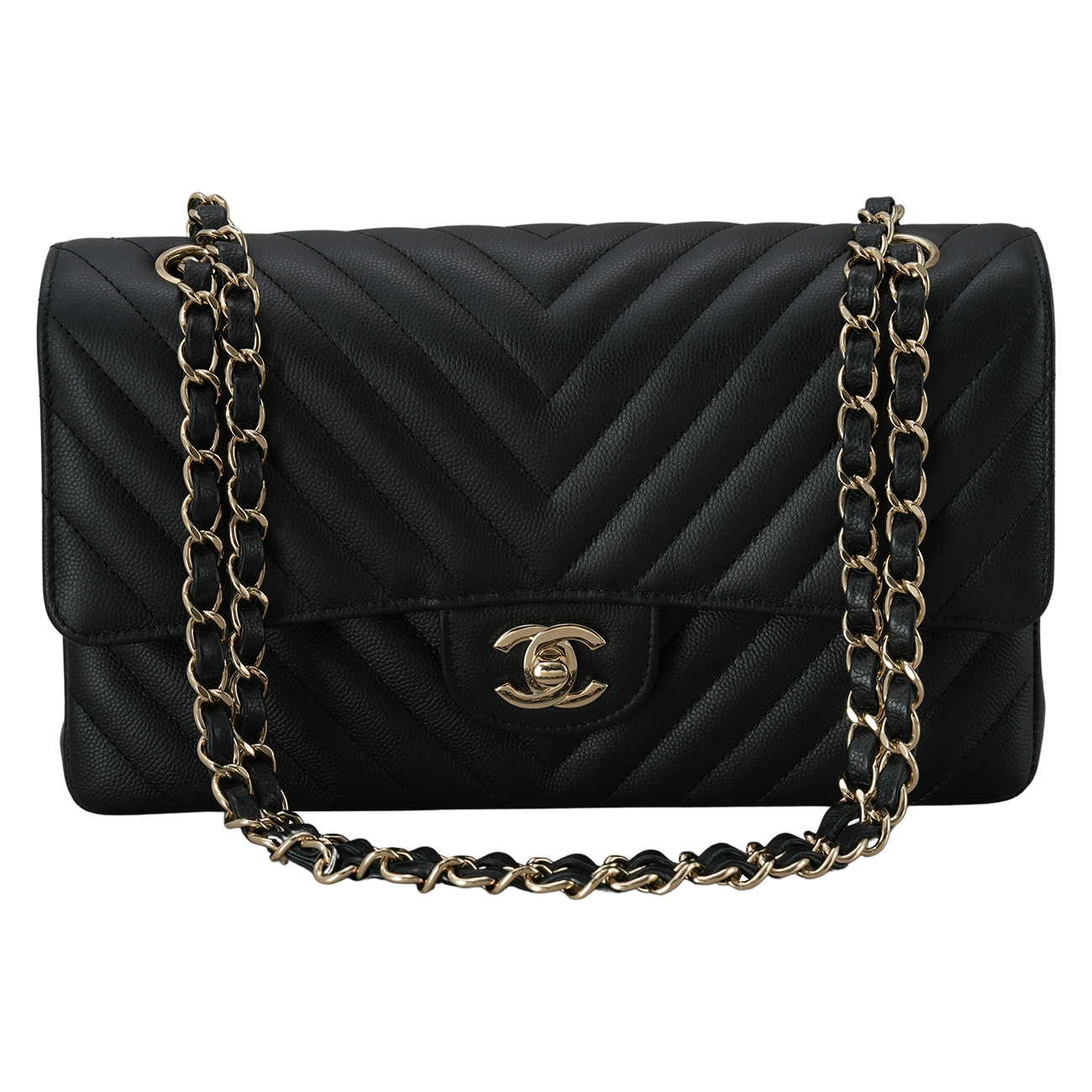 CHANEL(USED)샤넬 A01112 클래식 쉐브론 미듐