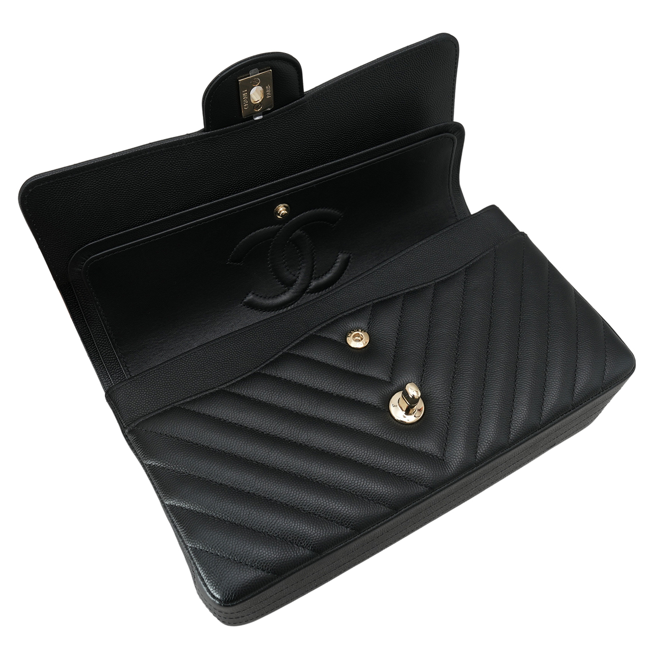 CHANEL(USED)샤넬 A01112 클래식 쉐브론 미듐