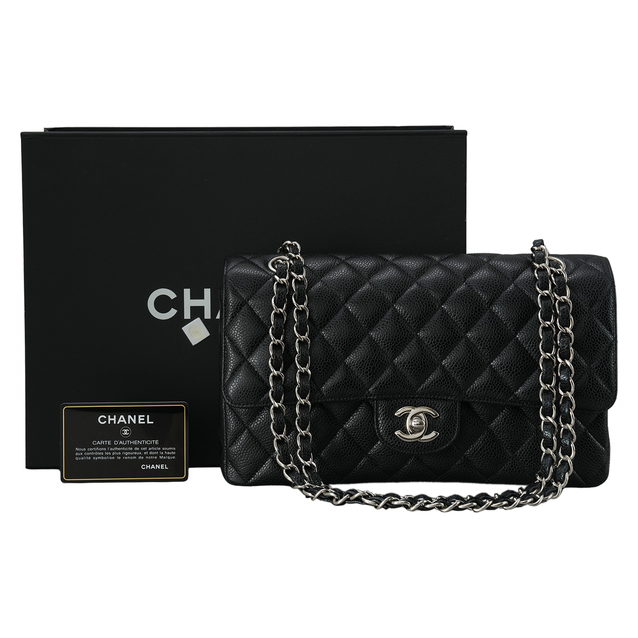 CHANEL(USED)샤넬 캐비어 클래식 미듐 플랩백