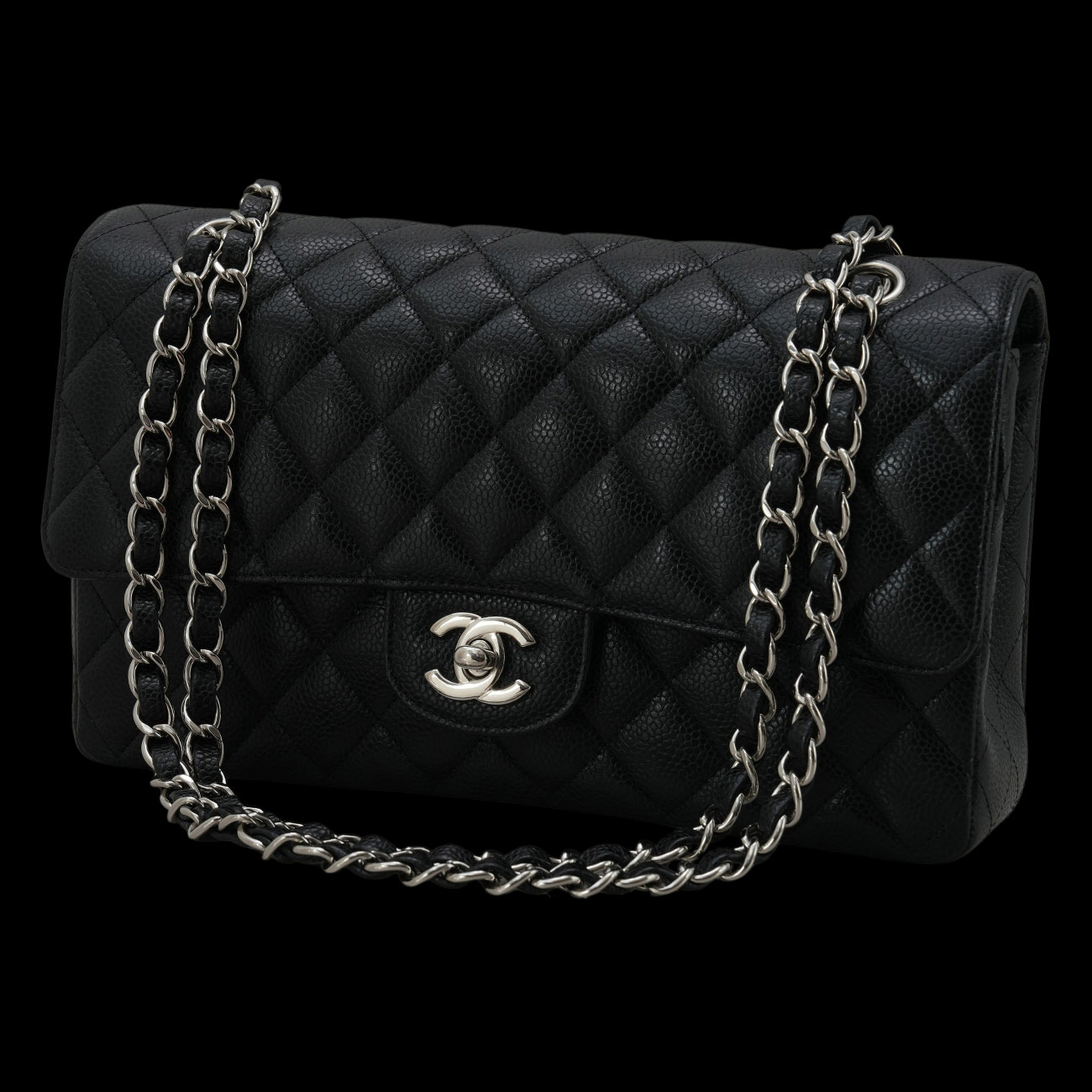CHANEL(USED)샤넬 캐비어 클래식 미듐 플랩백