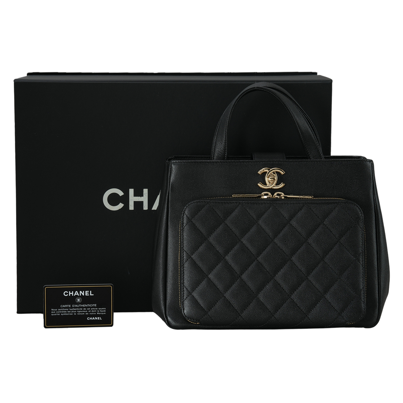CHANEL(USED)샤넬 캐비어 비즈니스 어피니티 토트백