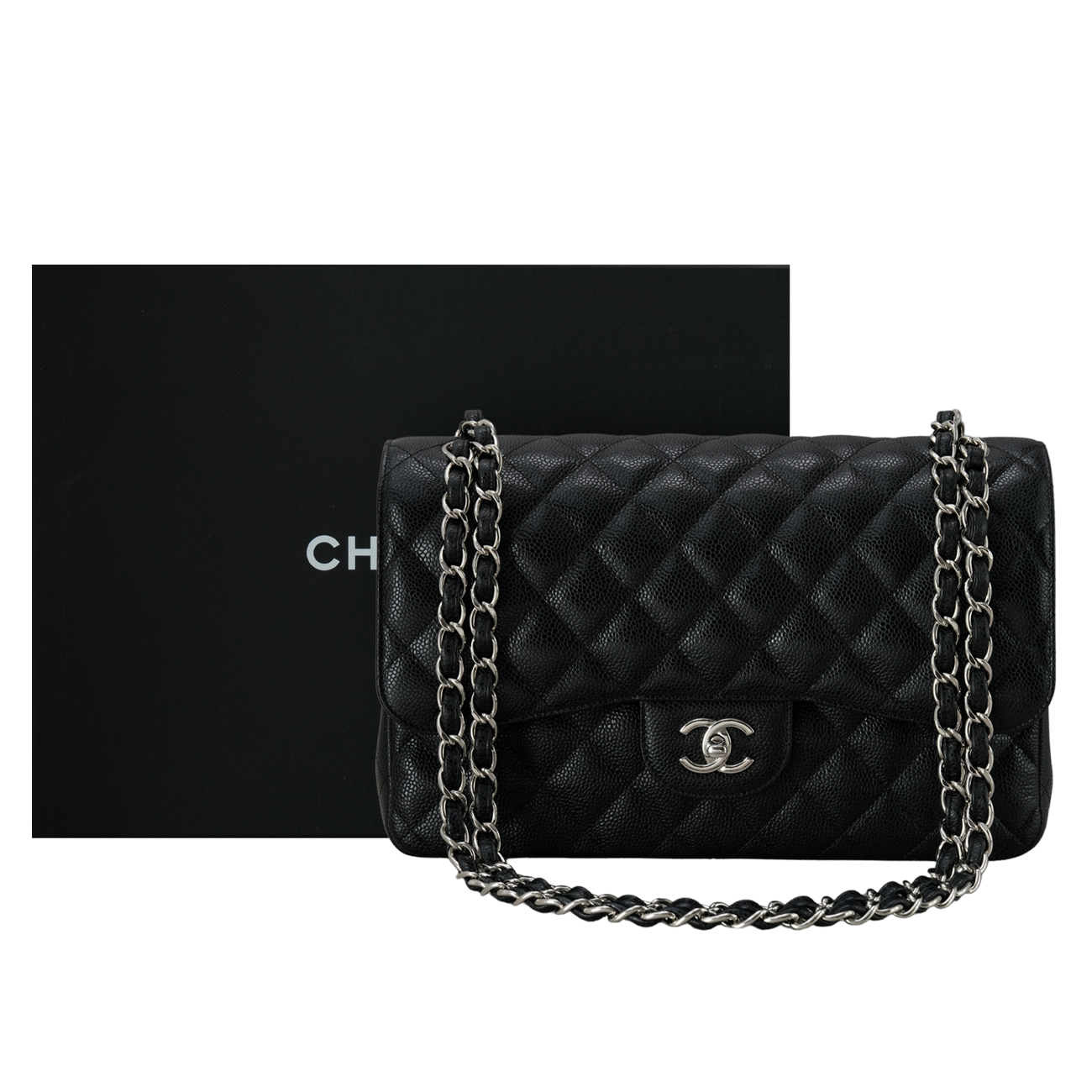 CHANEL(USED)샤넬 A58600 캐비어 클래식 라지 플랩백