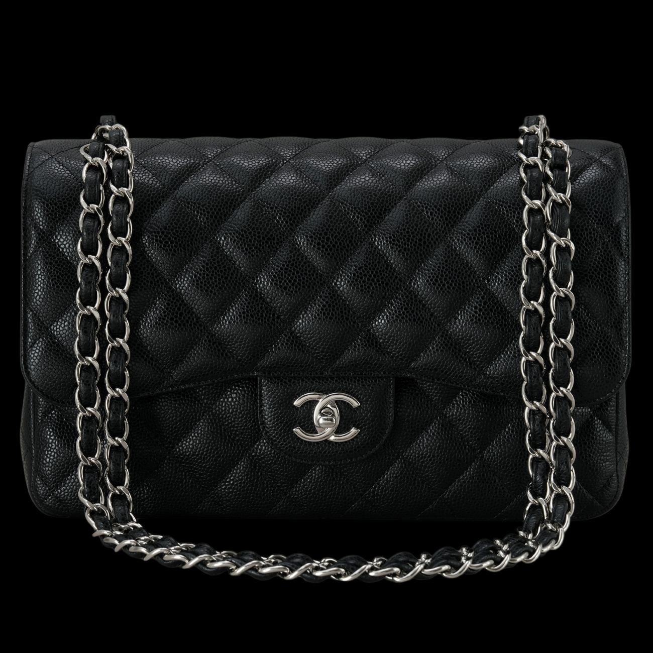 CHANEL(USED)샤넬 A58600 캐비어 클래식 라지 플랩백