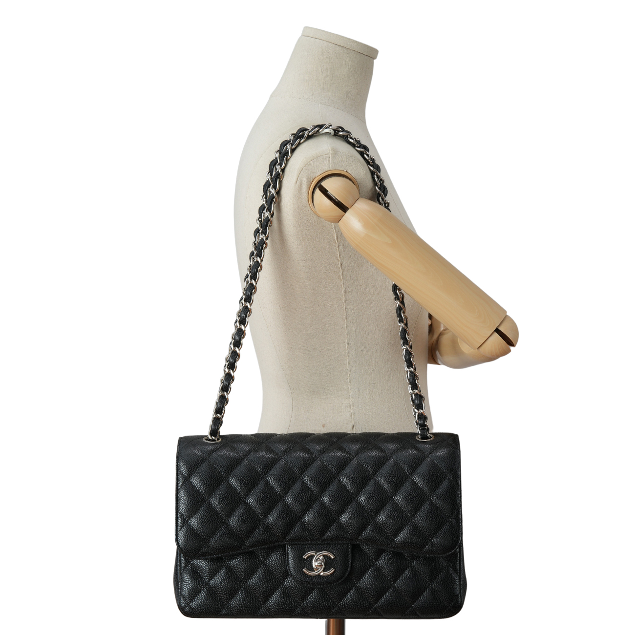 CHANEL(USED)샤넬 A58600 캐비어 클래식 라지 플랩백