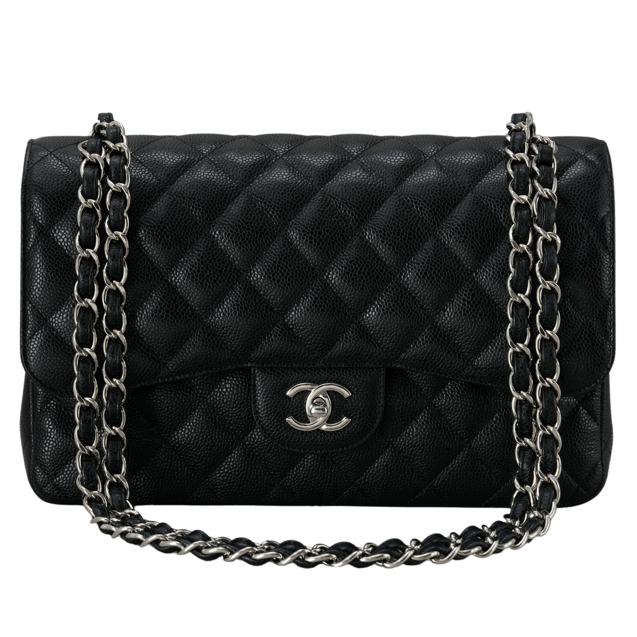 CHANEL(USED)샤넬 A58600 캐비어 클래식 라지 플랩백