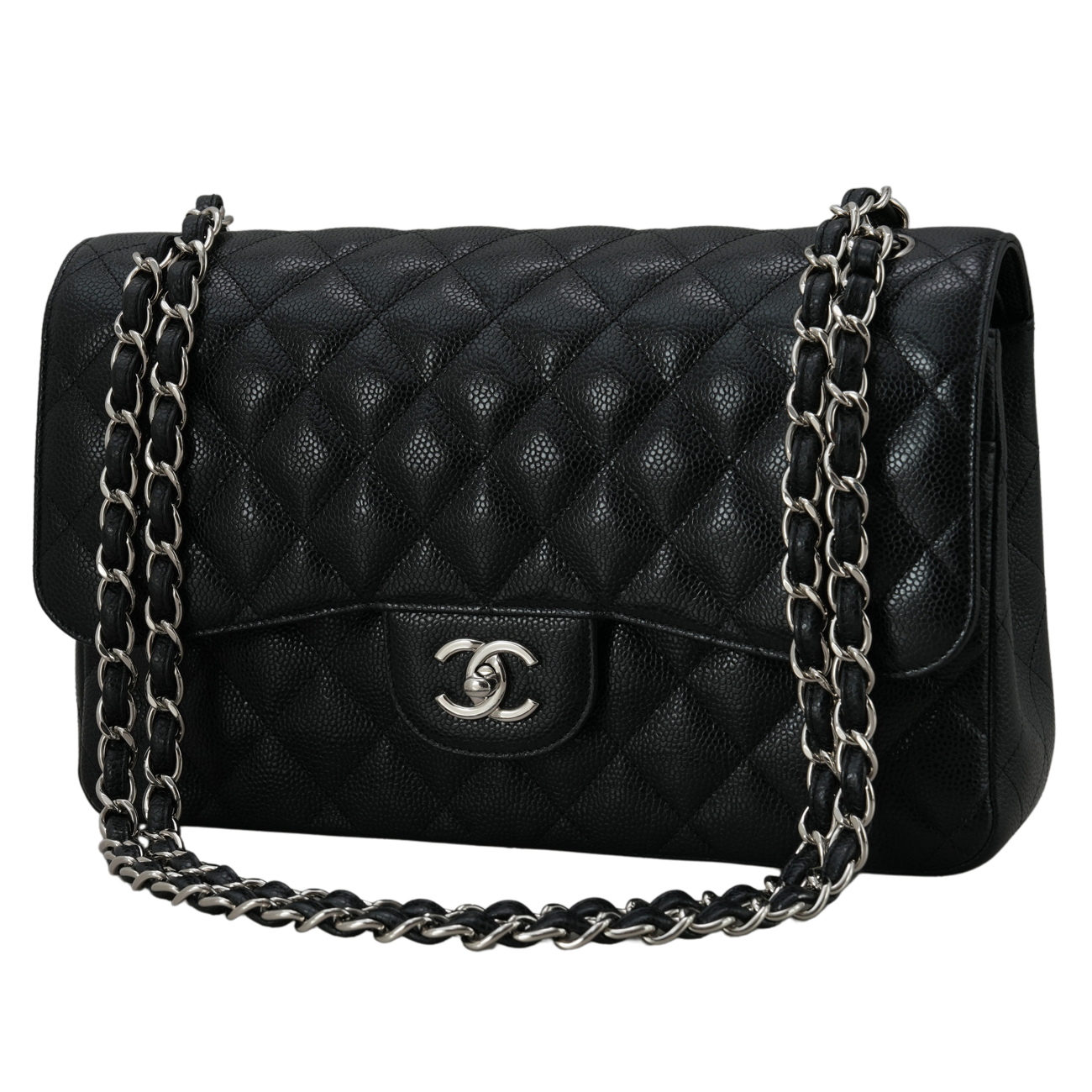 CHANEL(USED)샤넬 A58600 캐비어 클래식 라지 플랩백