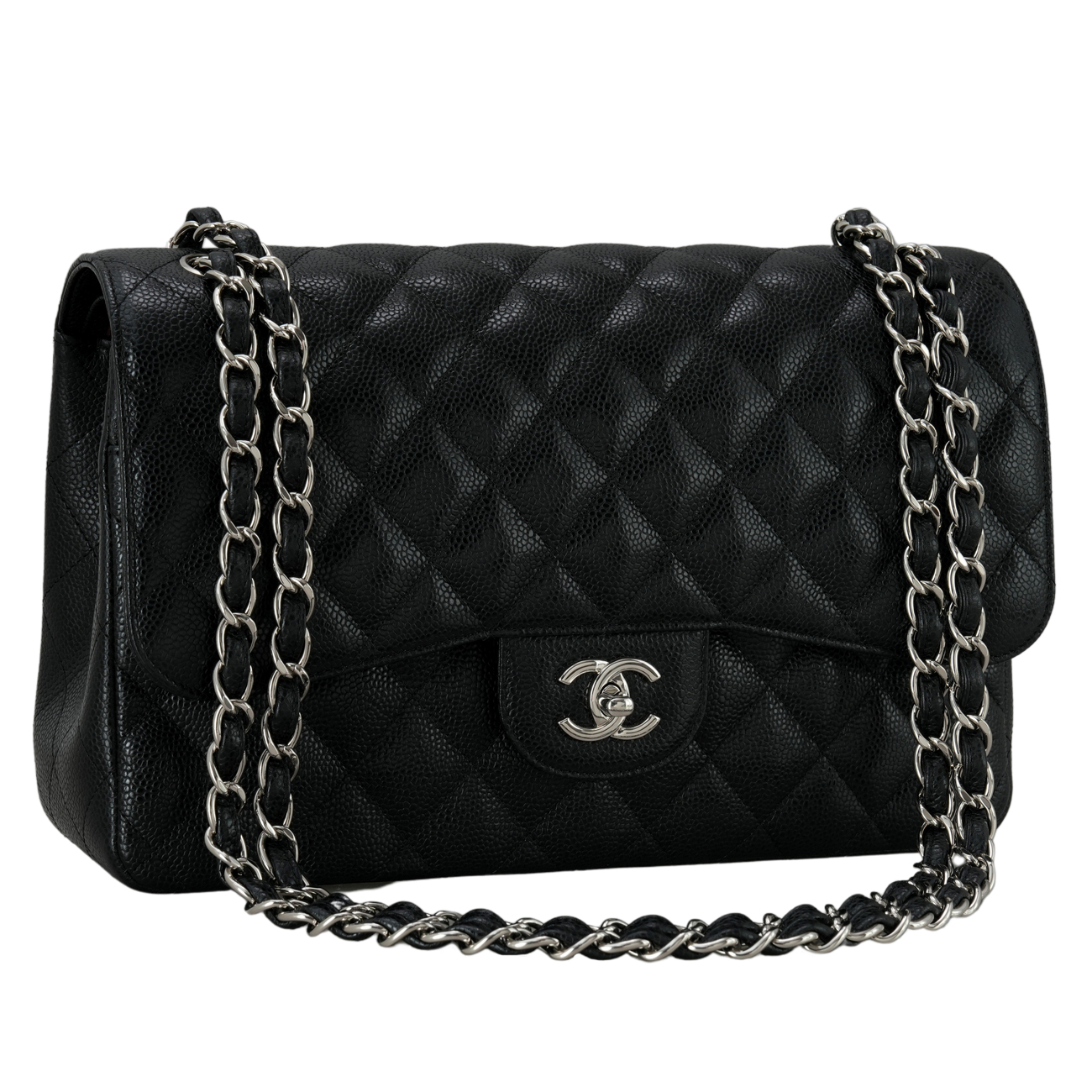 CHANEL(USED)샤넬 A58600 캐비어 클래식 라지 플랩백