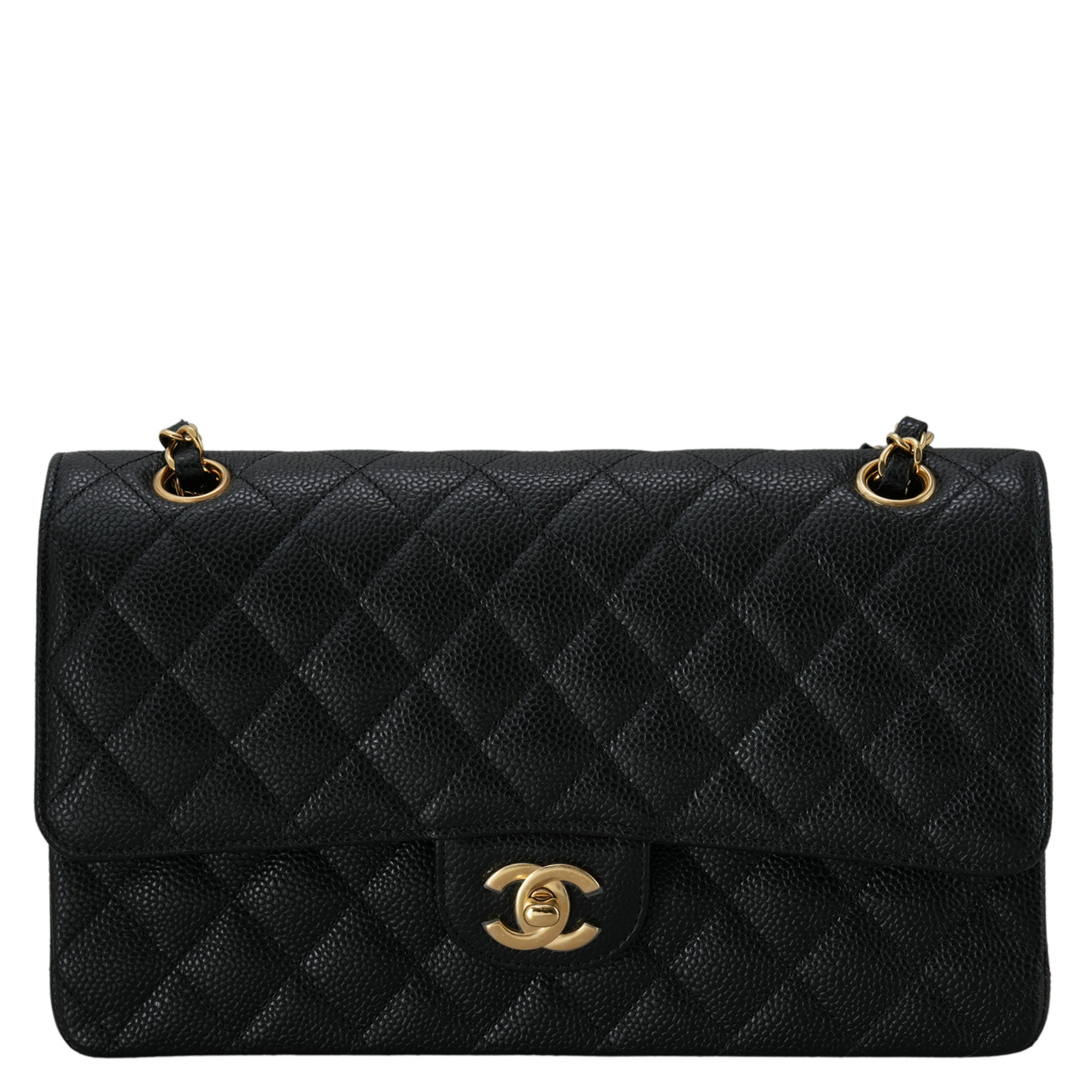 CHANEL(USED)샤넬 A01112 캐비어 클래식 미듐 플랩백