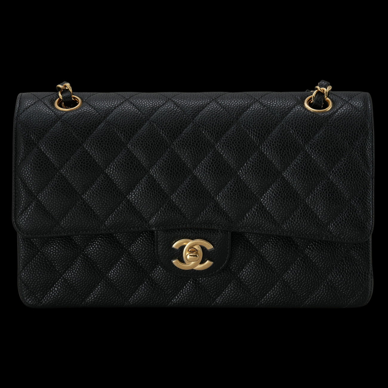 CHANEL(USED)샤넬 A01112 캐비어 클래식 미듐 플랩백