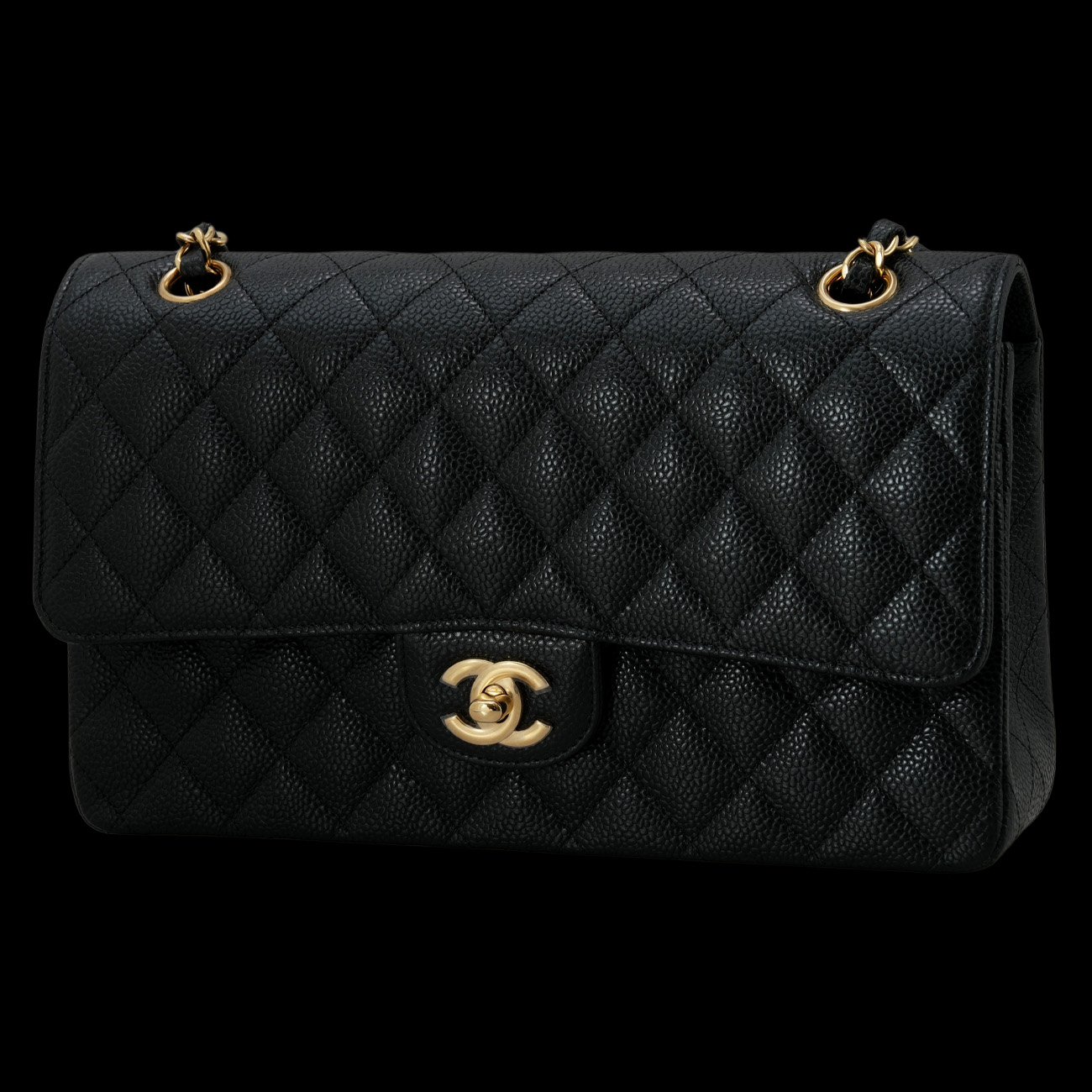 CHANEL(USED)샤넬 A01112 캐비어 클래식 미듐 플랩백