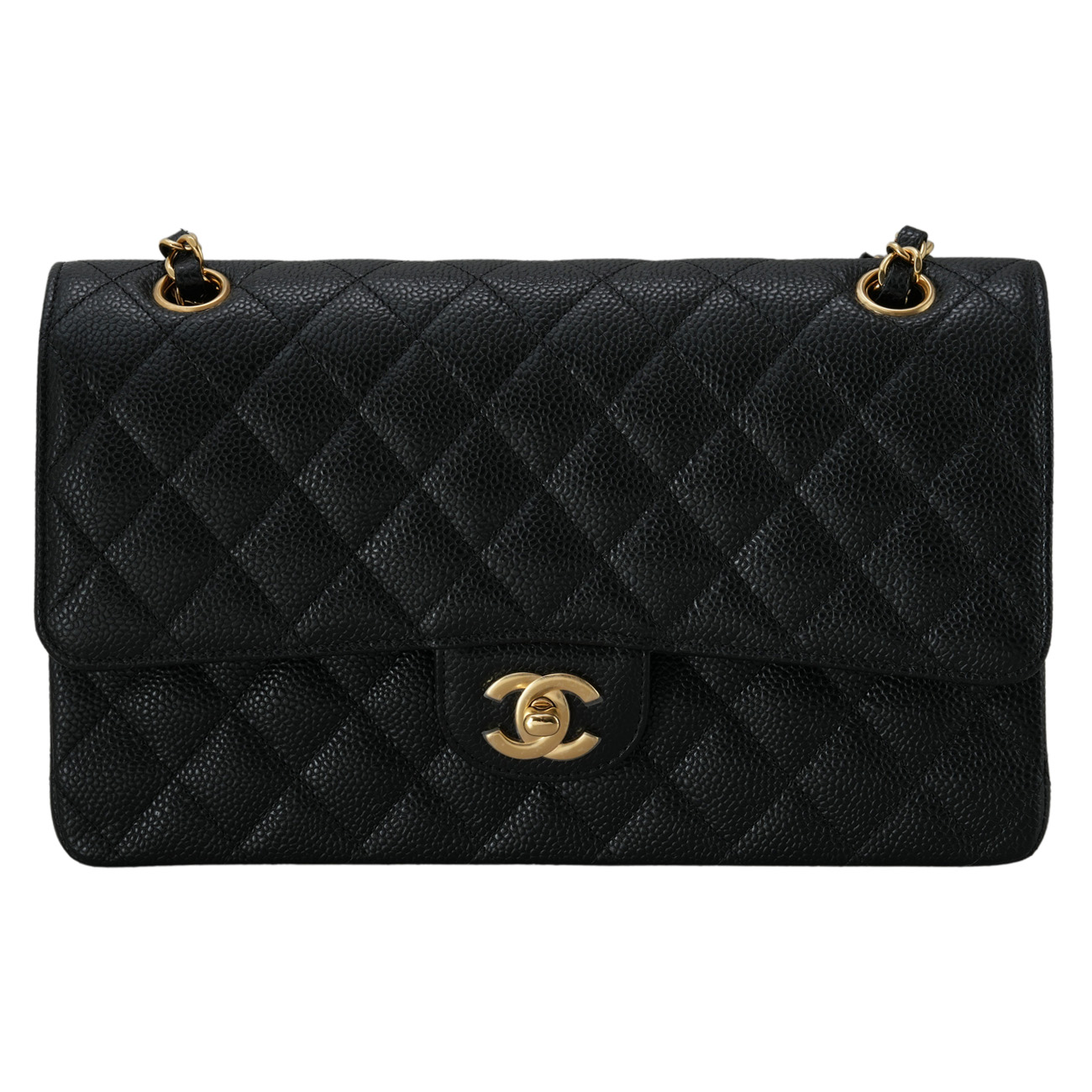 CHANEL(USED)샤넬 A01112 캐비어 클래식 미듐 플랩백