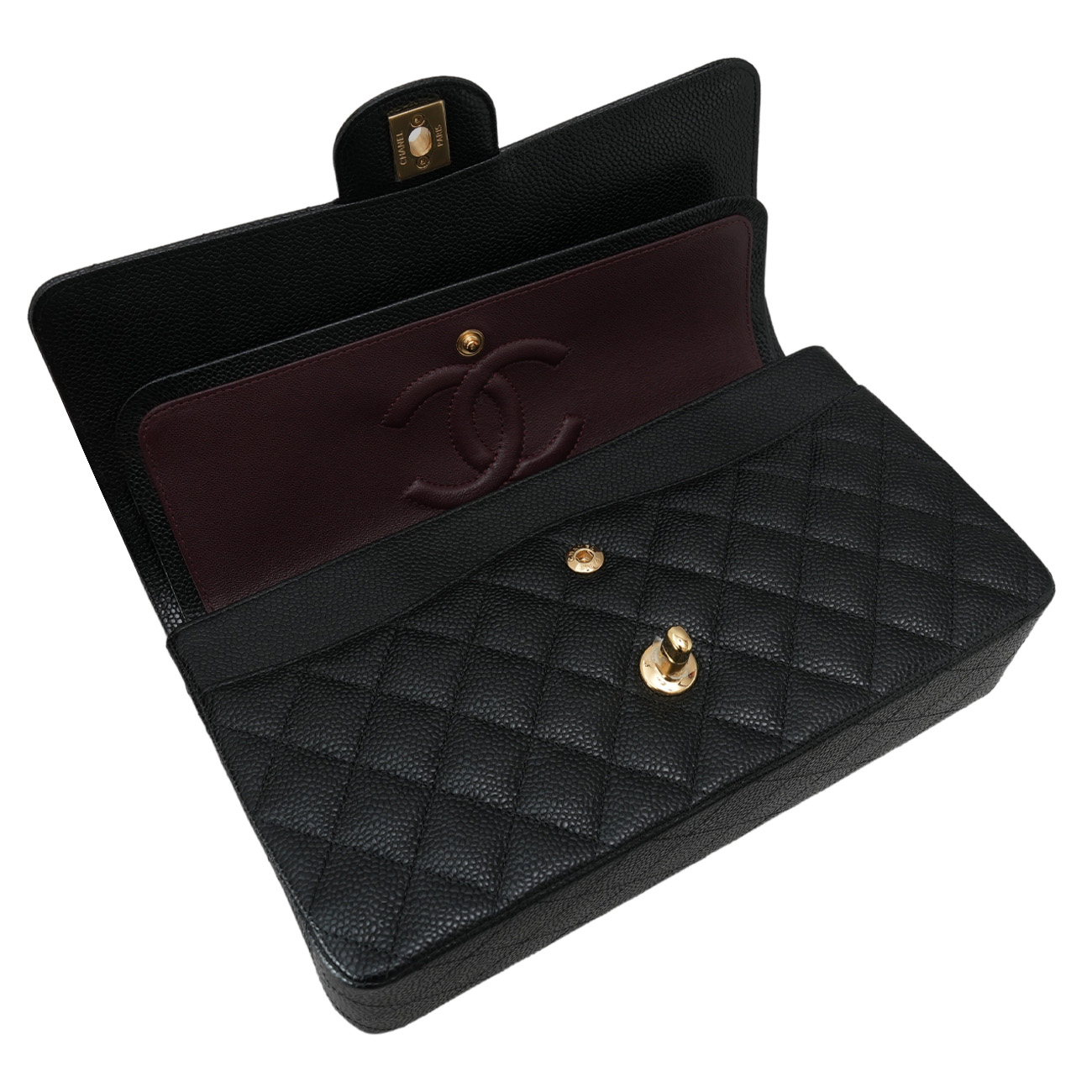 CHANEL(USED)샤넬 A01112 캐비어 클래식 미듐 플랩백