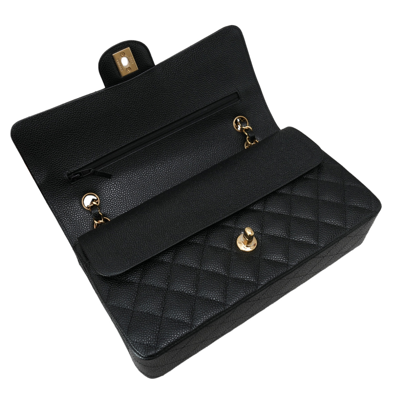 CHANEL(USED)샤넬 A01112 캐비어 클래식 미듐 플랩백