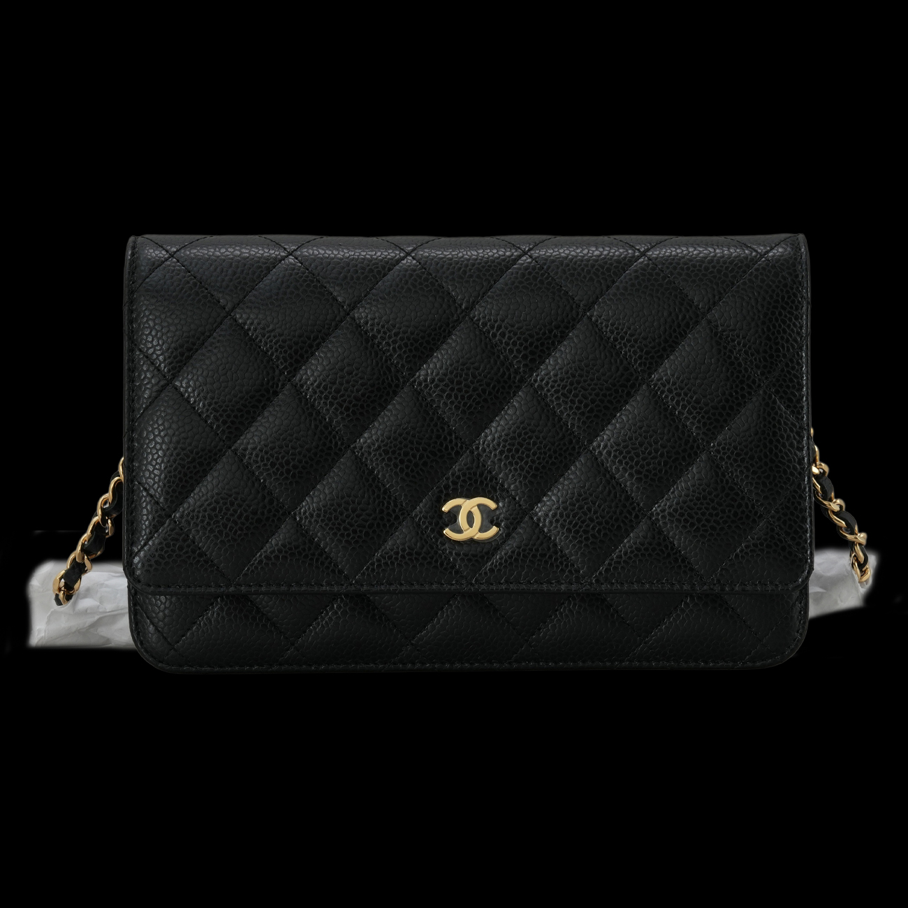 CHANEL(USED)샤넬 클래식 캐비어 WOC 금장