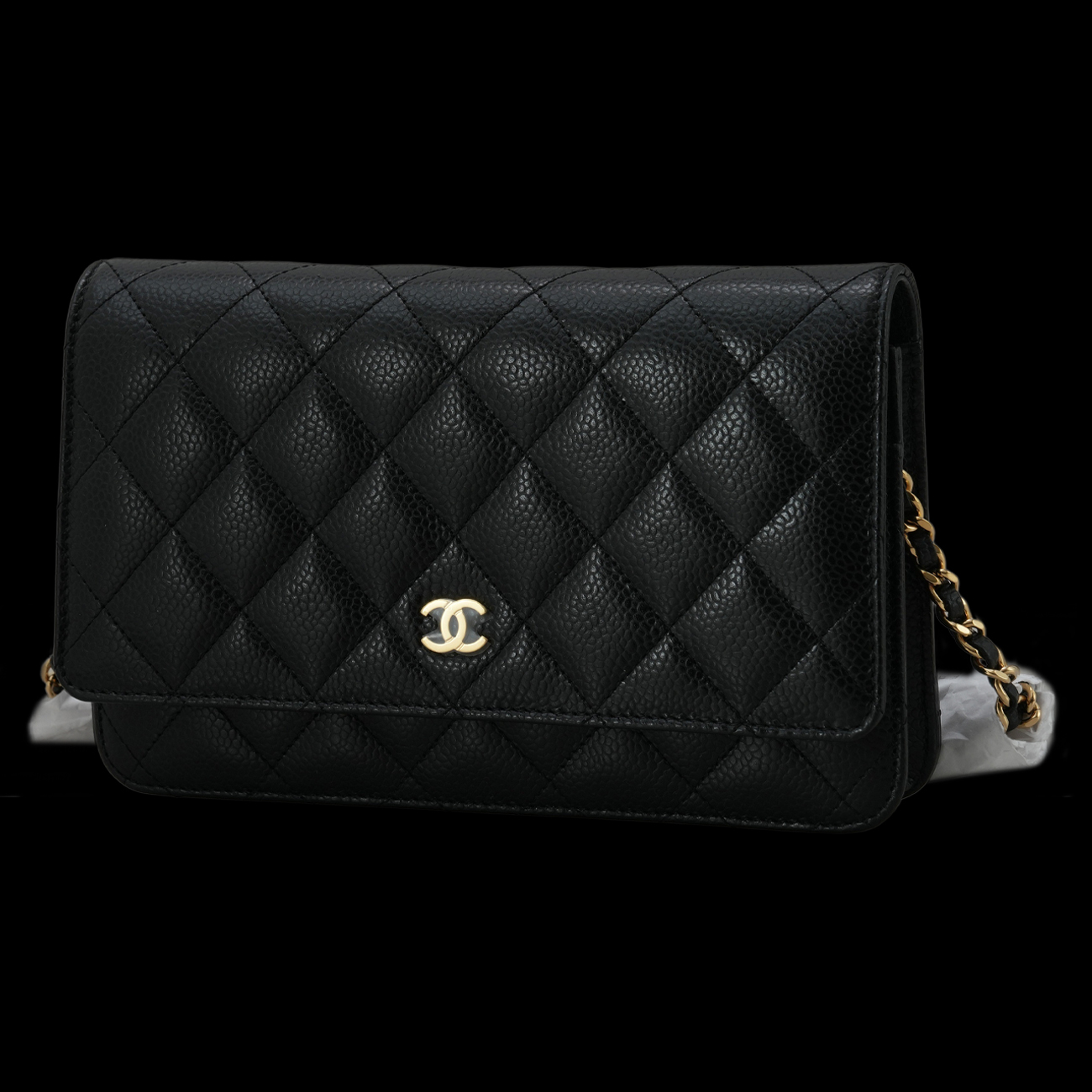 CHANEL(USED)샤넬 클래식 캐비어 WOC 금장