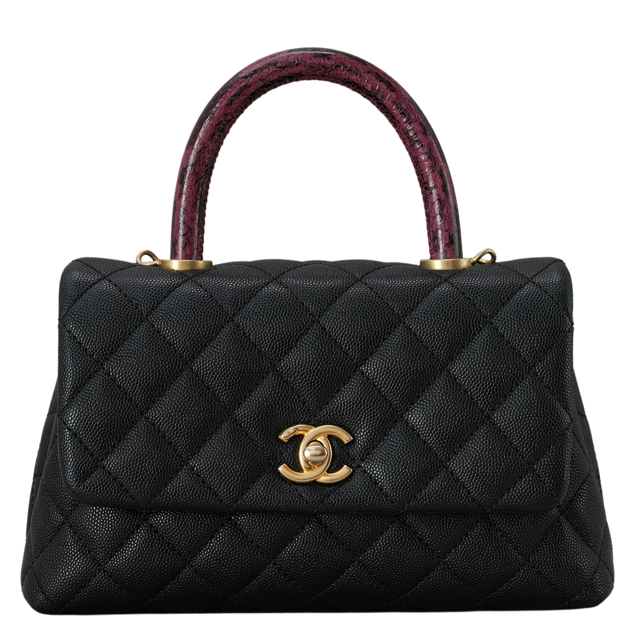 CHANEL(USED)샤넬 코코핸들 스몰 파이톤핸들