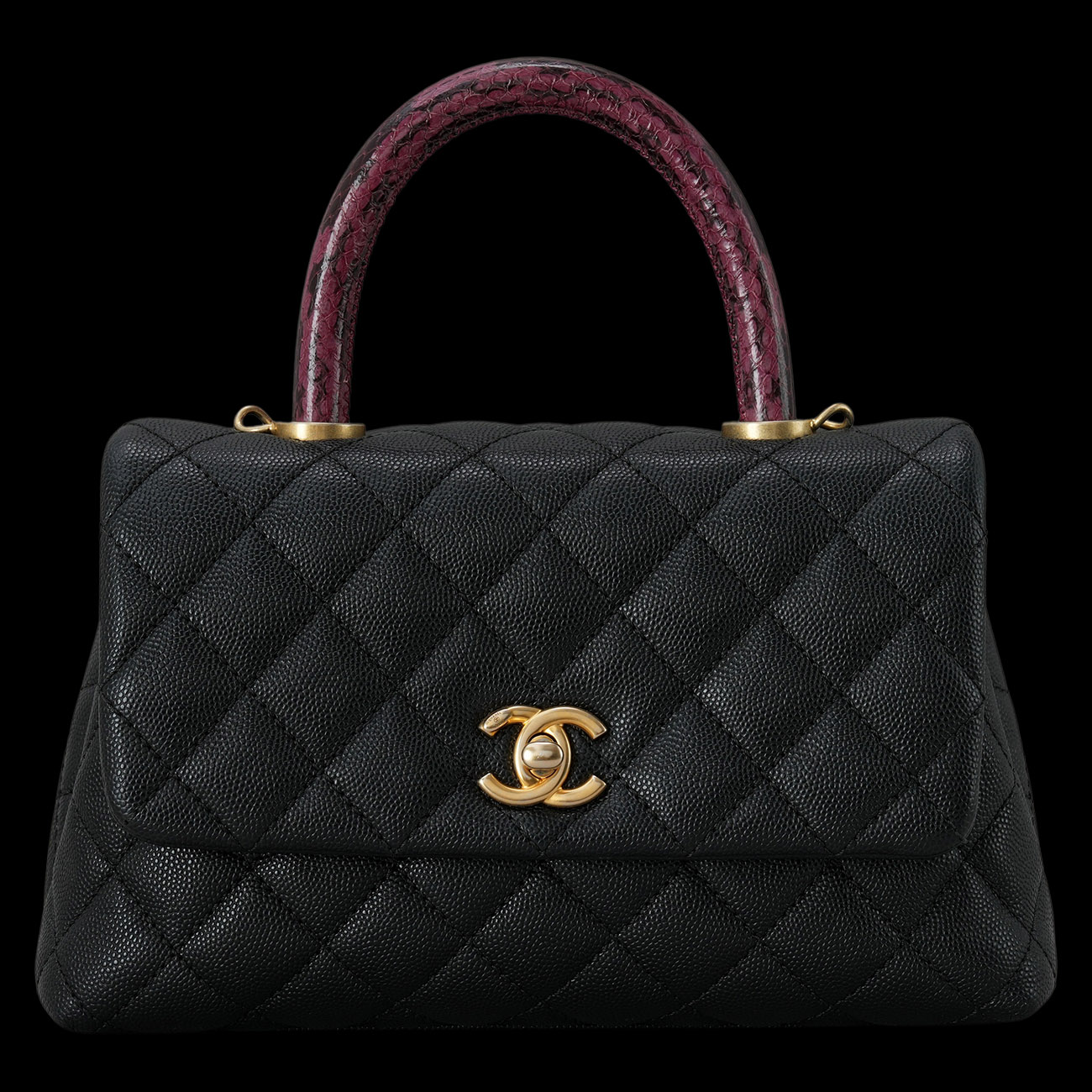 CHANEL(USED)샤넬 코코핸들 스몰 파이톤핸들