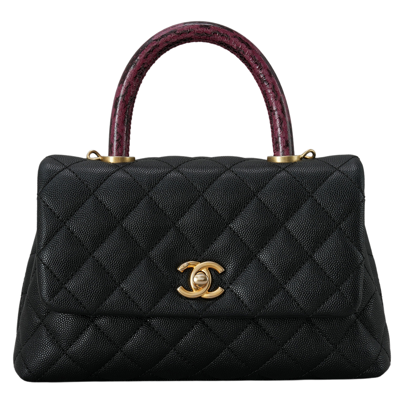 CHANEL(USED)샤넬 코코핸들 스몰 파이톤핸들