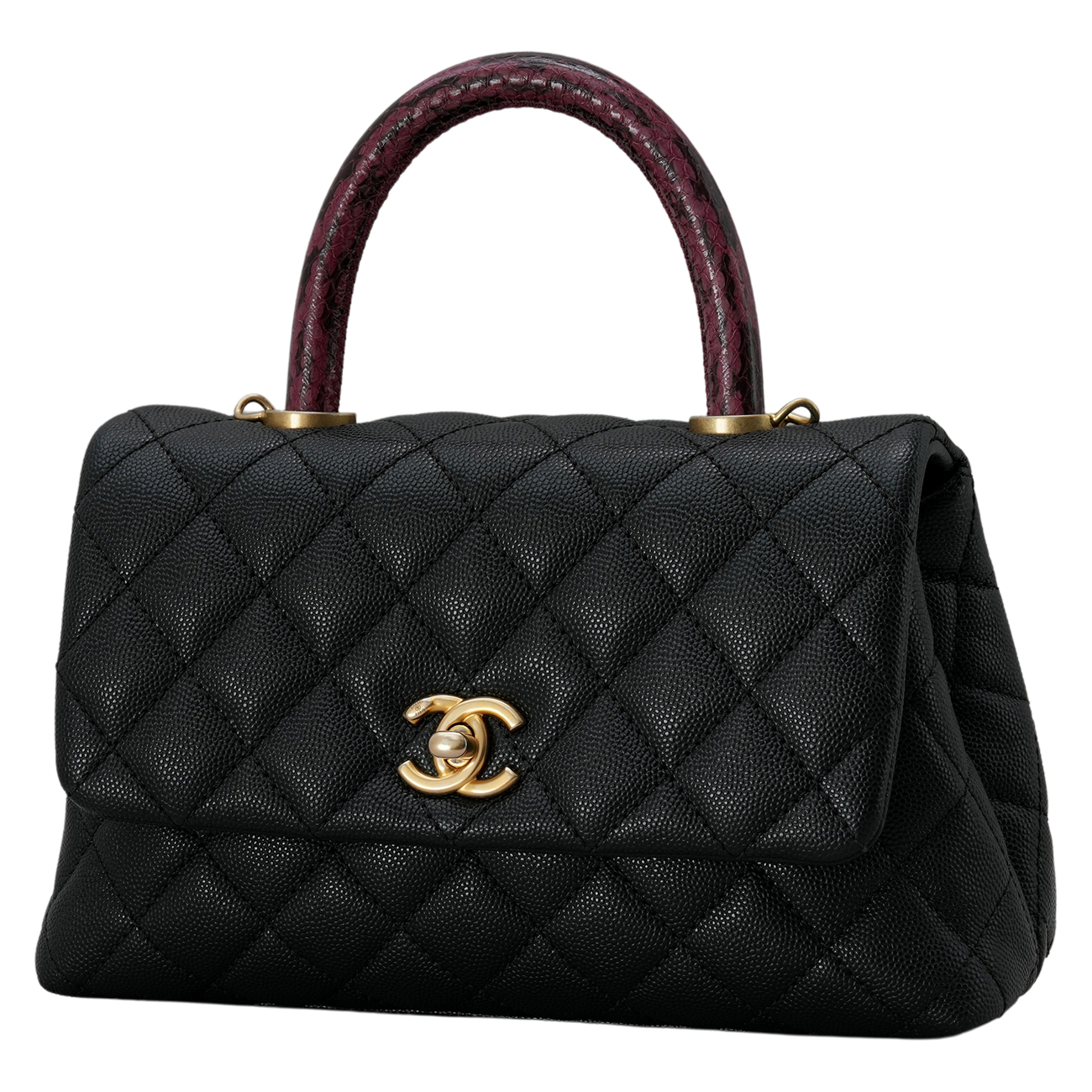 CHANEL(USED)샤넬 코코핸들 스몰 파이톤핸들